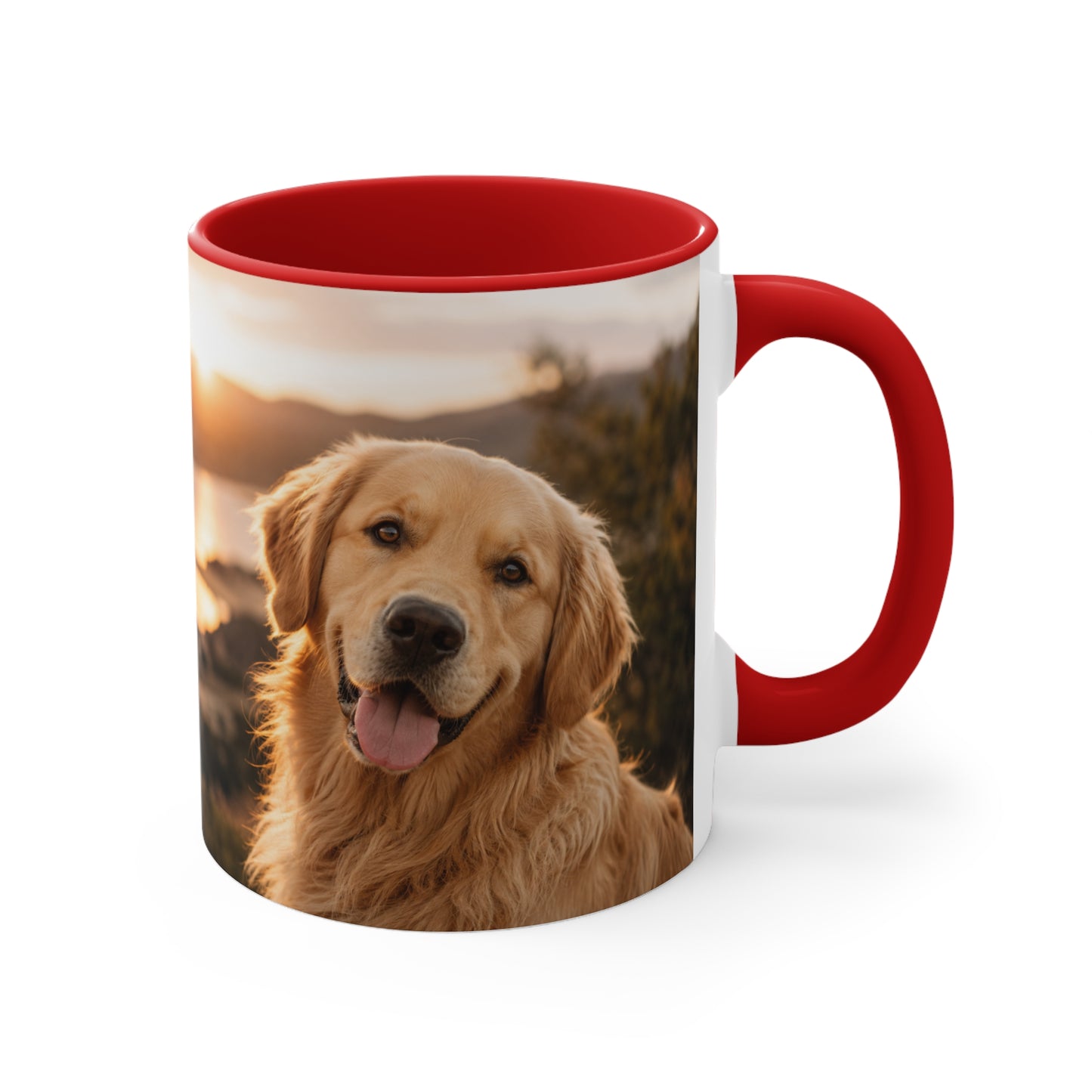 Golden Retriever Photo Accent Mug – Personalized Dog Lover Coffee Cup