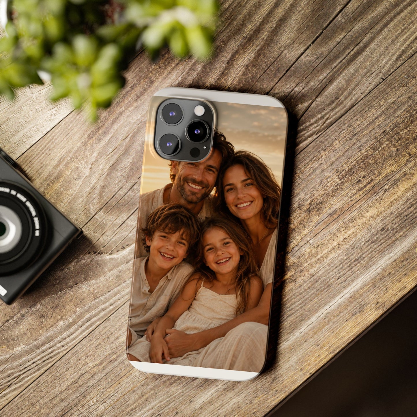 Personalized Photo Slim Phone Case – Custom Family Portrait Cover