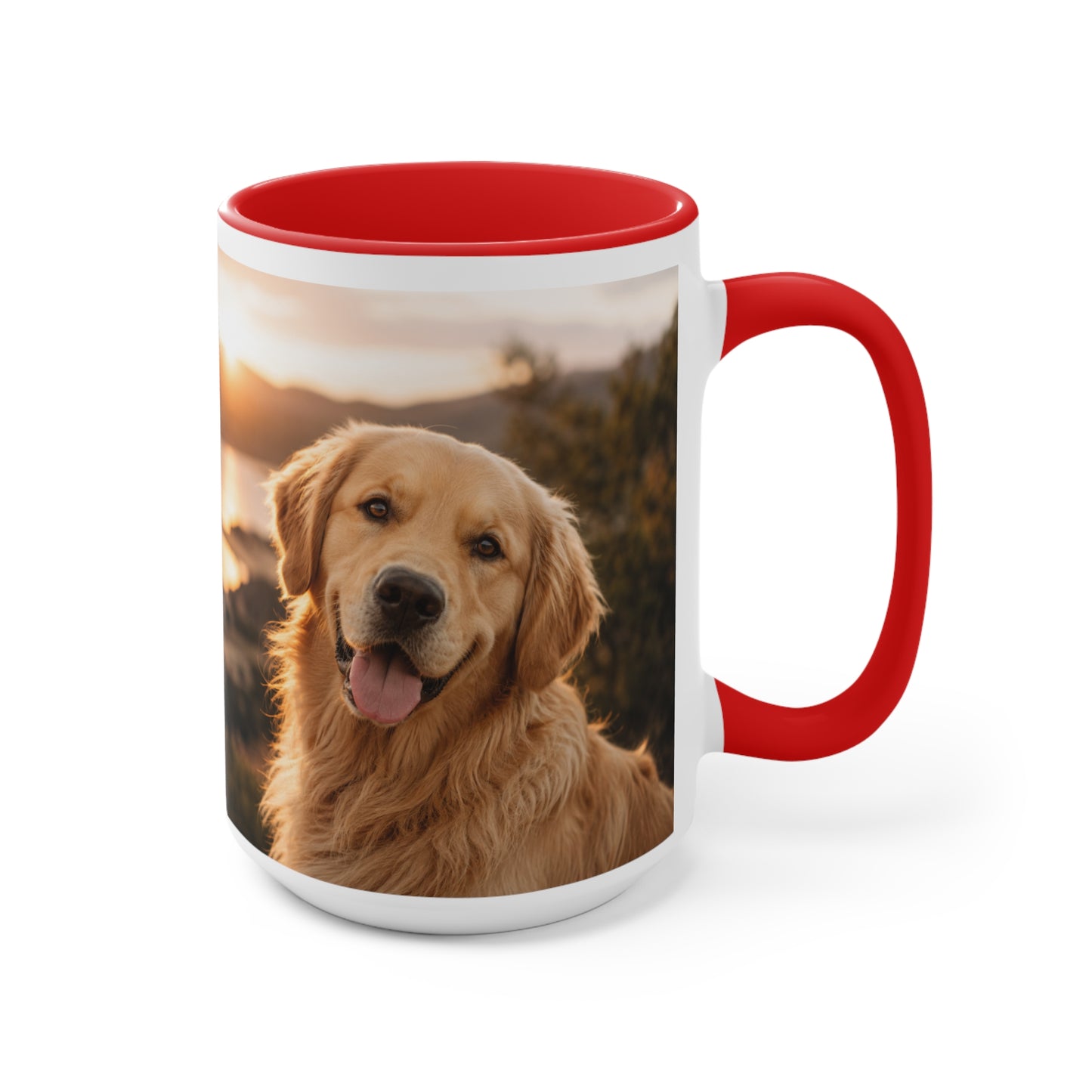 Golden Retriever Photo Accent Mug – Personalized Dog Lover Coffee Cup