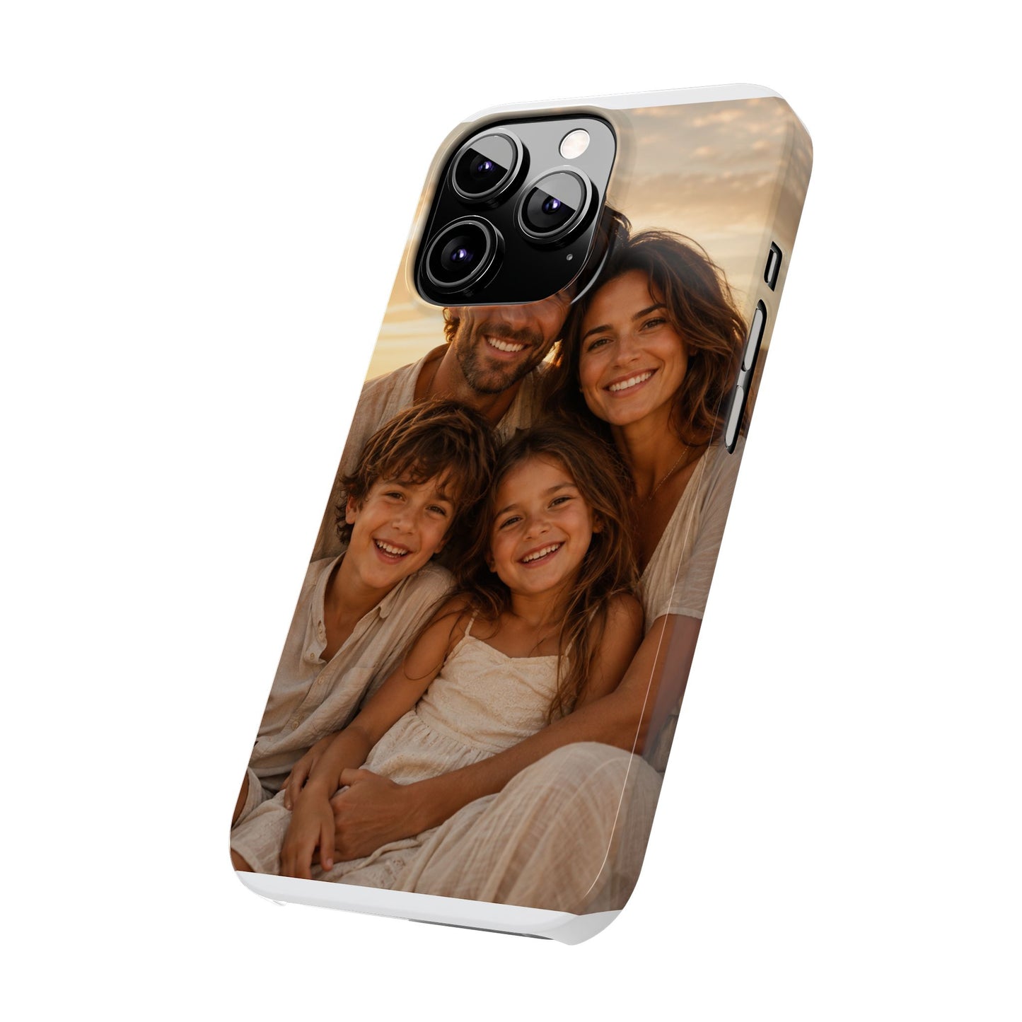 Personalized Photo Slim Phone Case – Custom Family Portrait Cover