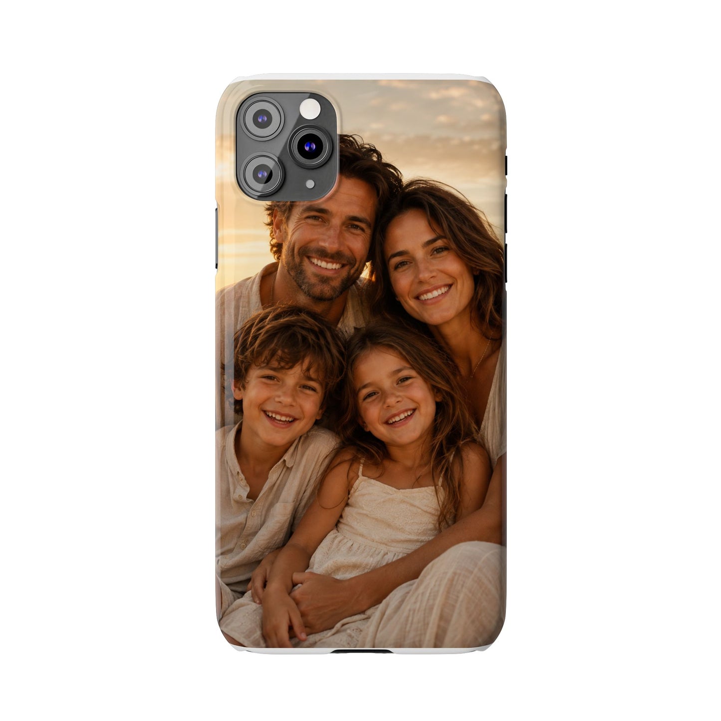 Personalized Photo Slim Phone Case – Custom Family Portrait Cover
