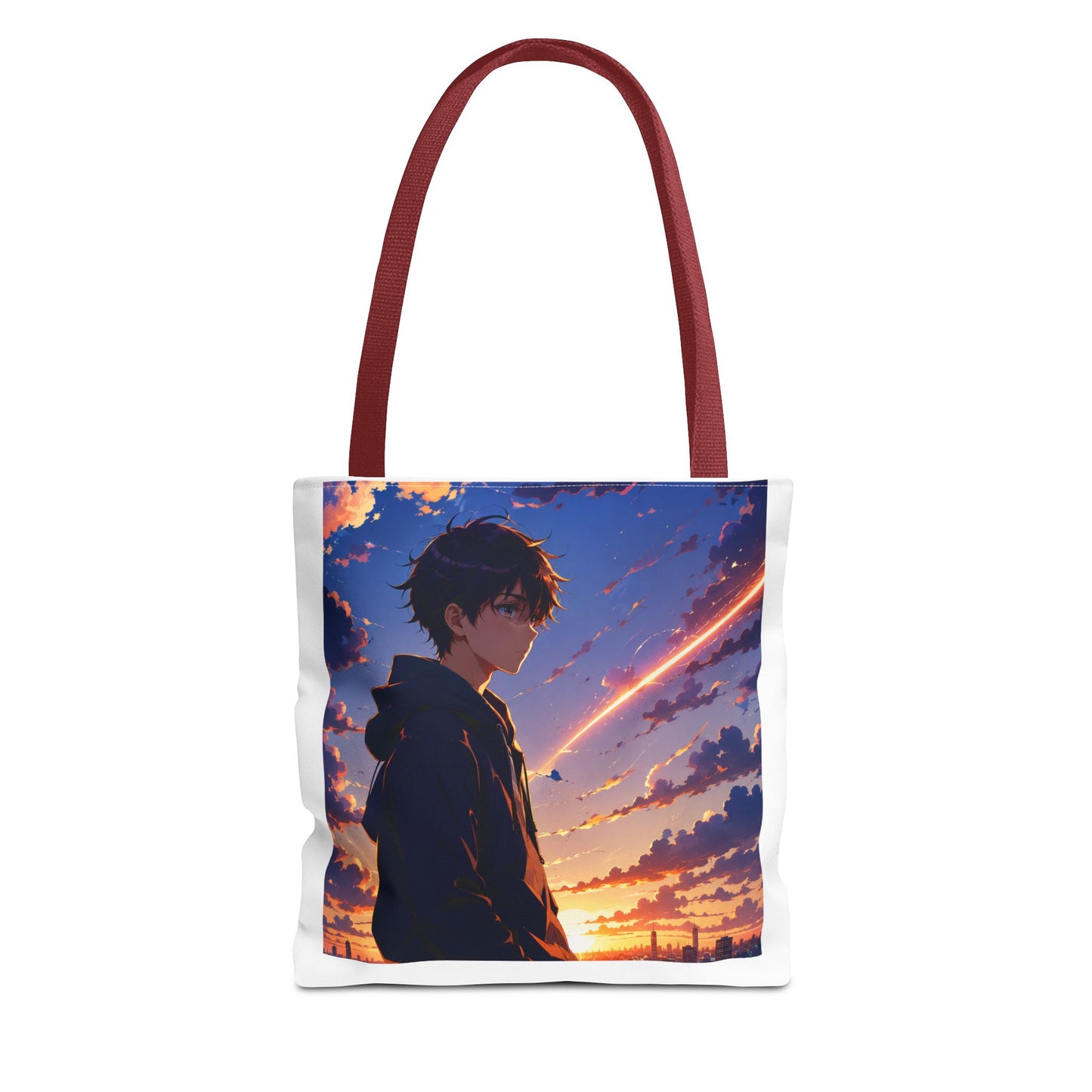 Anime Sunset Silhouette Tote