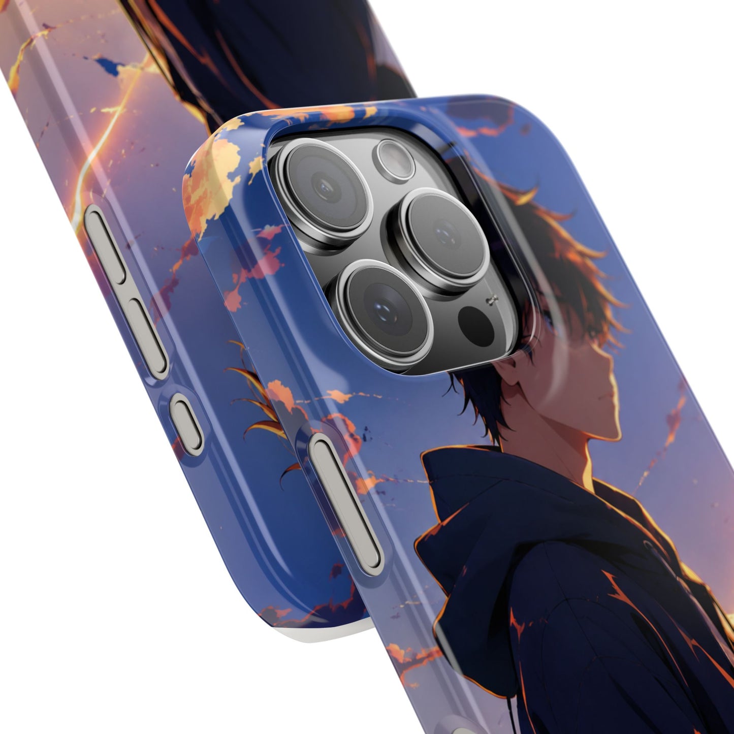 Slim Phone Case — Anime Sunset Boy Illustration