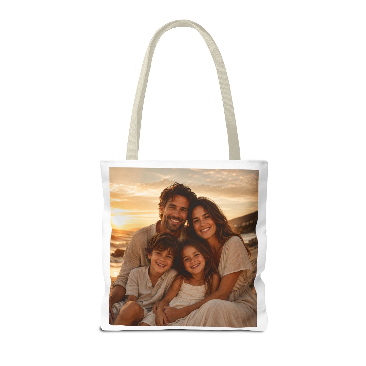 Photo Tote Bag — Custom Family Sunset Portrait Tote