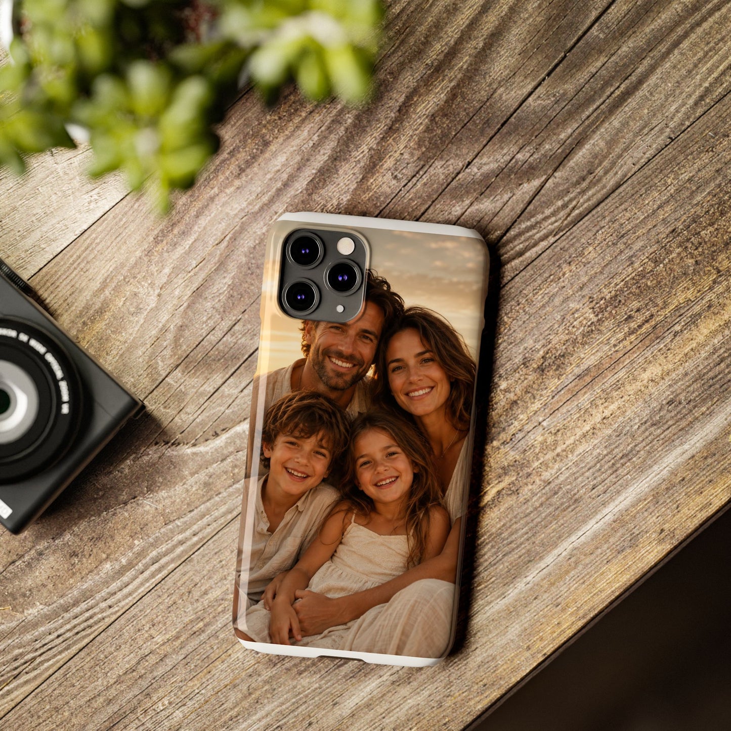 Personalized Photo Slim Phone Case – Custom Family Portrait Cover