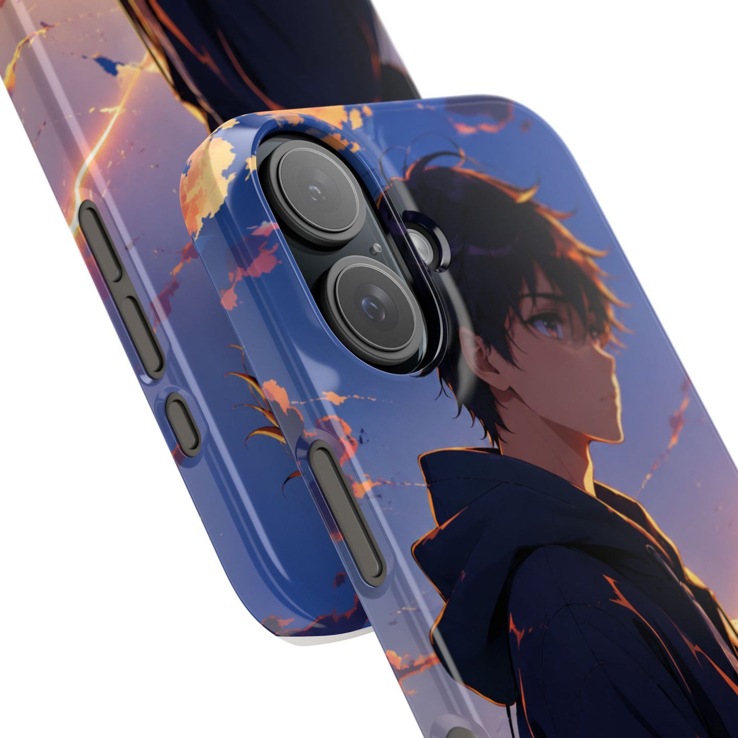 Slim Phone Case — Anime Sunset Boy Illustration
