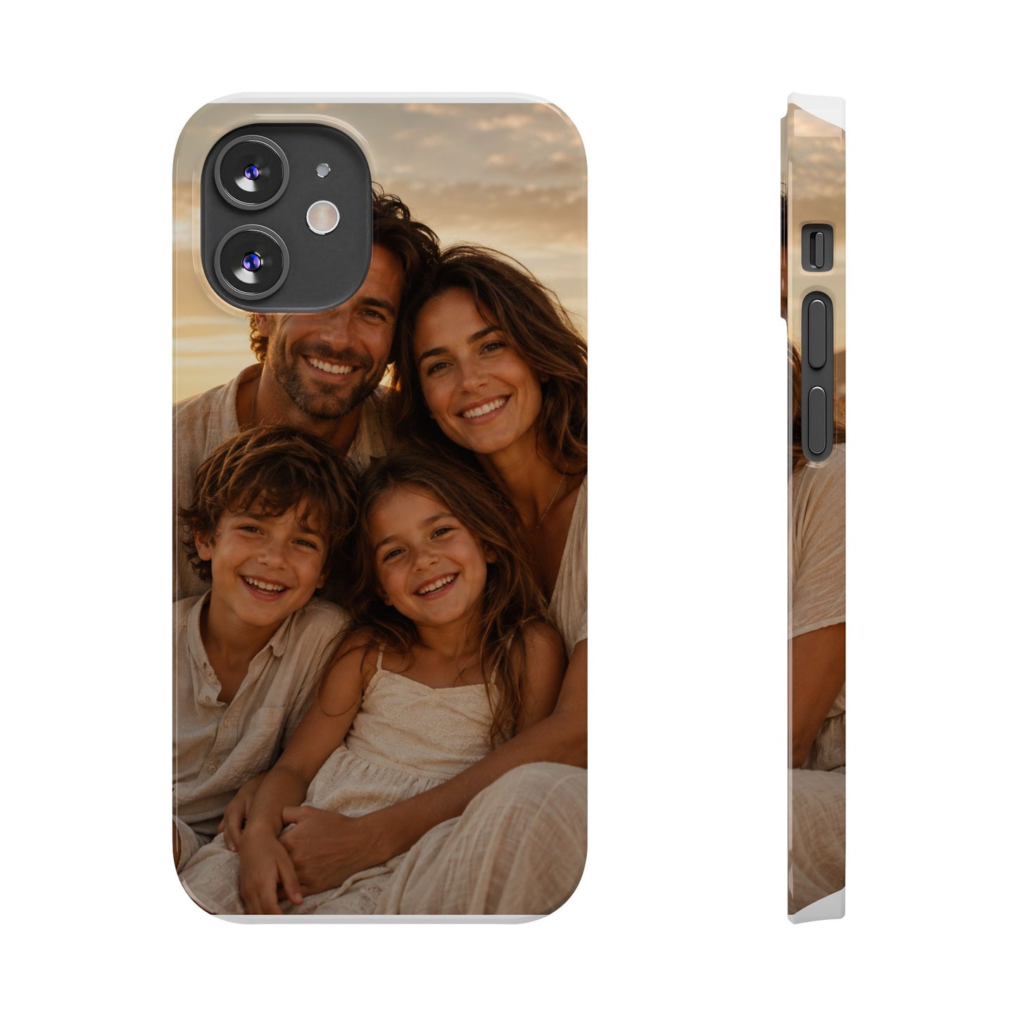 Personalized Photo Slim Phone Case – Custom Family Portrait Cover