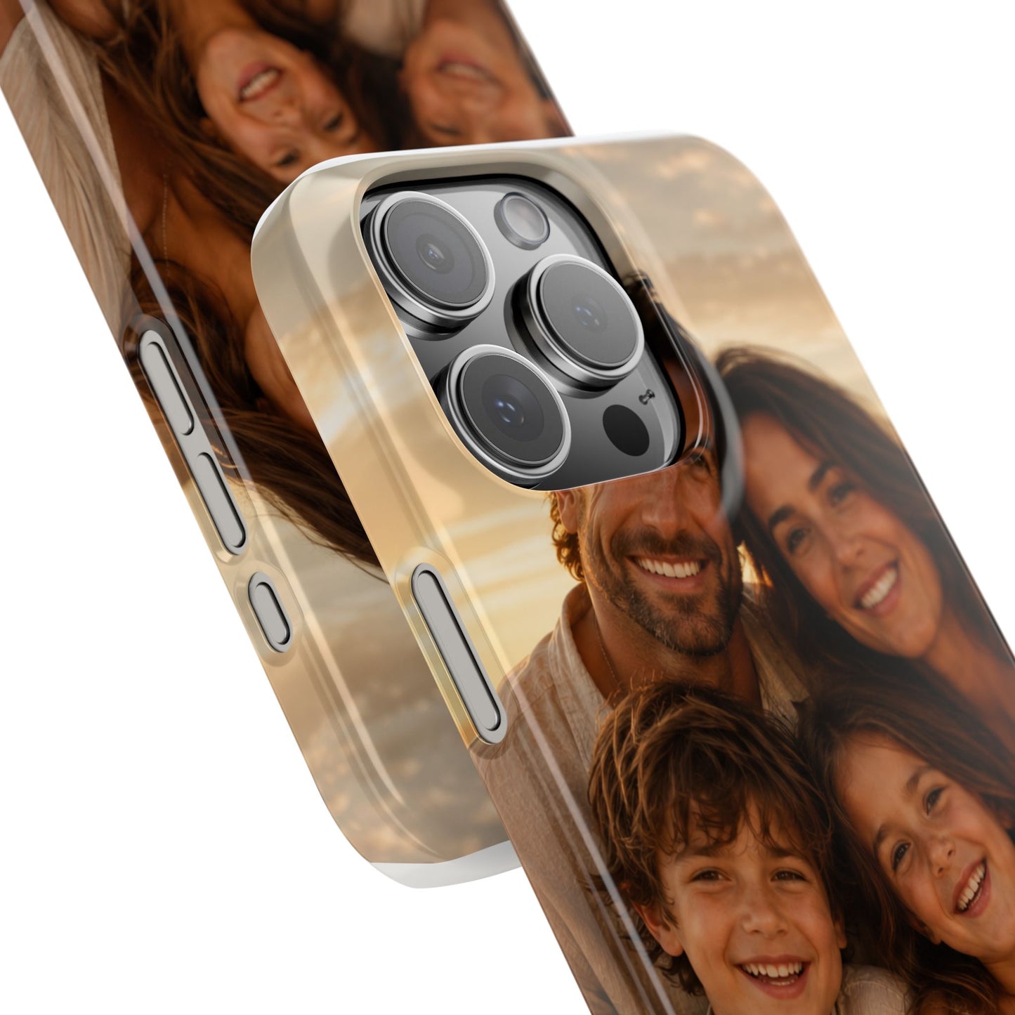 Personalized Photo Slim Phone Case – Custom Family Portrait Cover