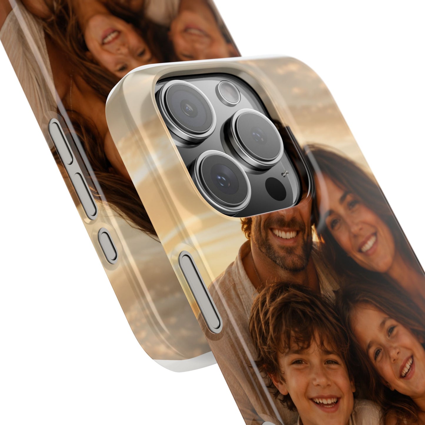 Personalized Photo Slim Phone Case – Custom Family Portrait Cover