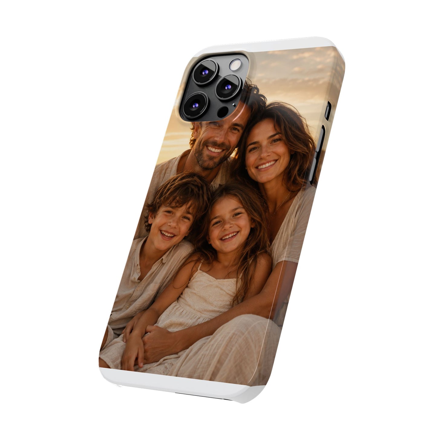 Personalized Photo Slim Phone Case – Custom Family Portrait Cover