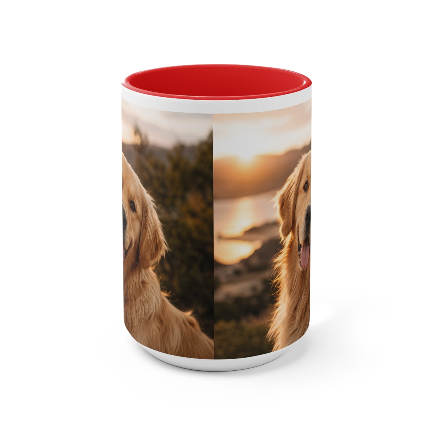 Golden Retriever Photo Accent Mug – Personalized Dog Lover Coffee Cup
