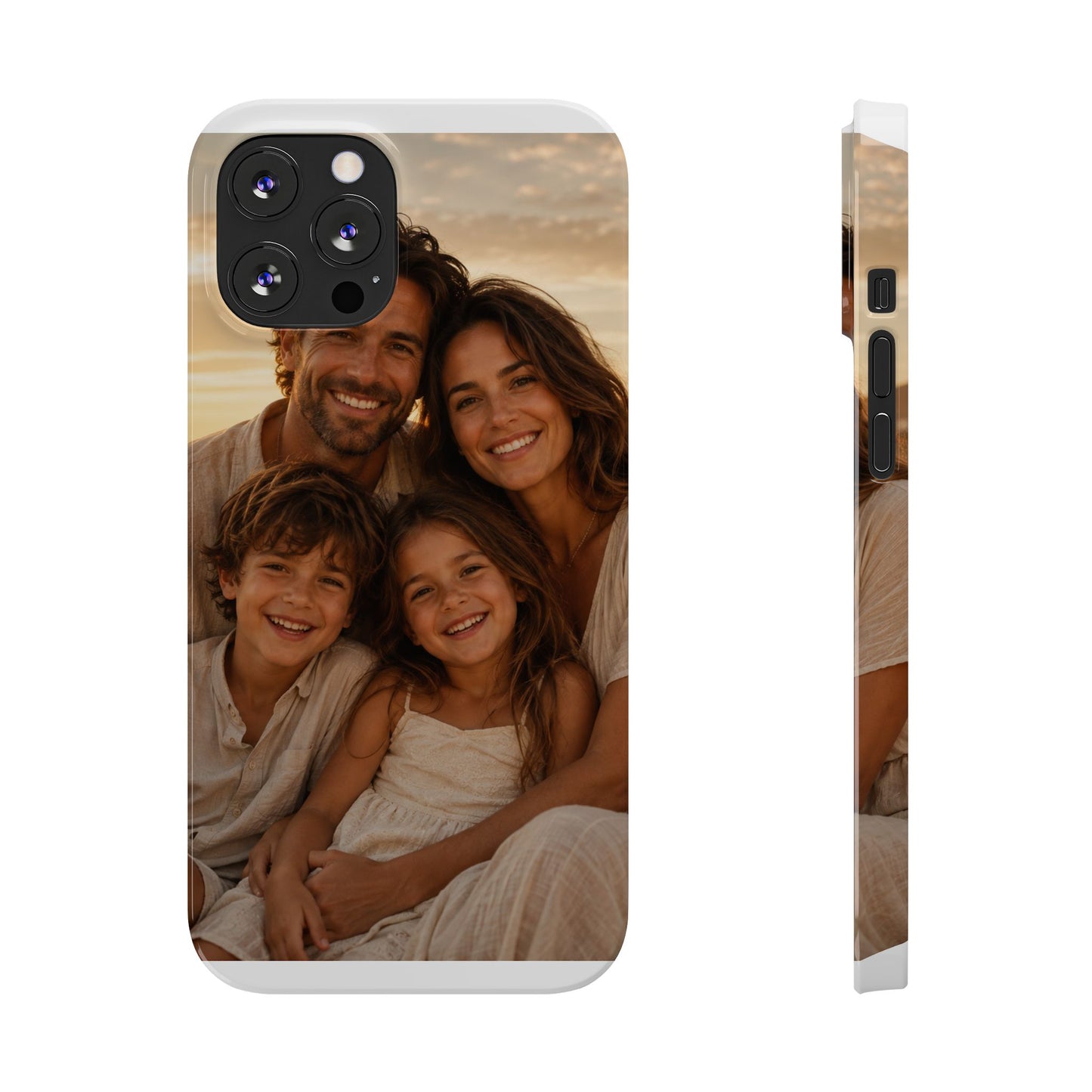 Personalized Photo Slim Phone Case – Custom Family Portrait Cover