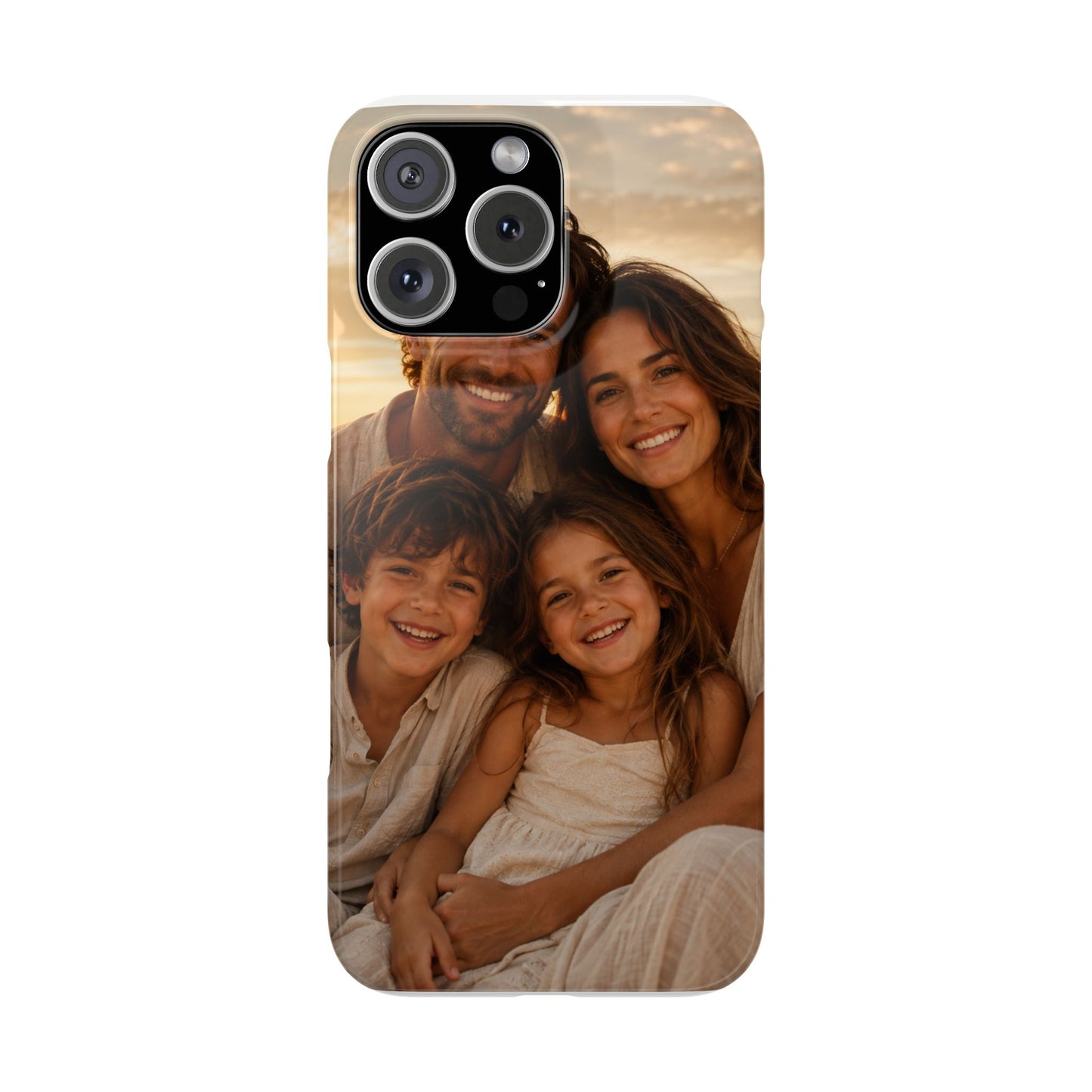 Personalized Photo Slim Phone Case – Custom Family Portrait Cover