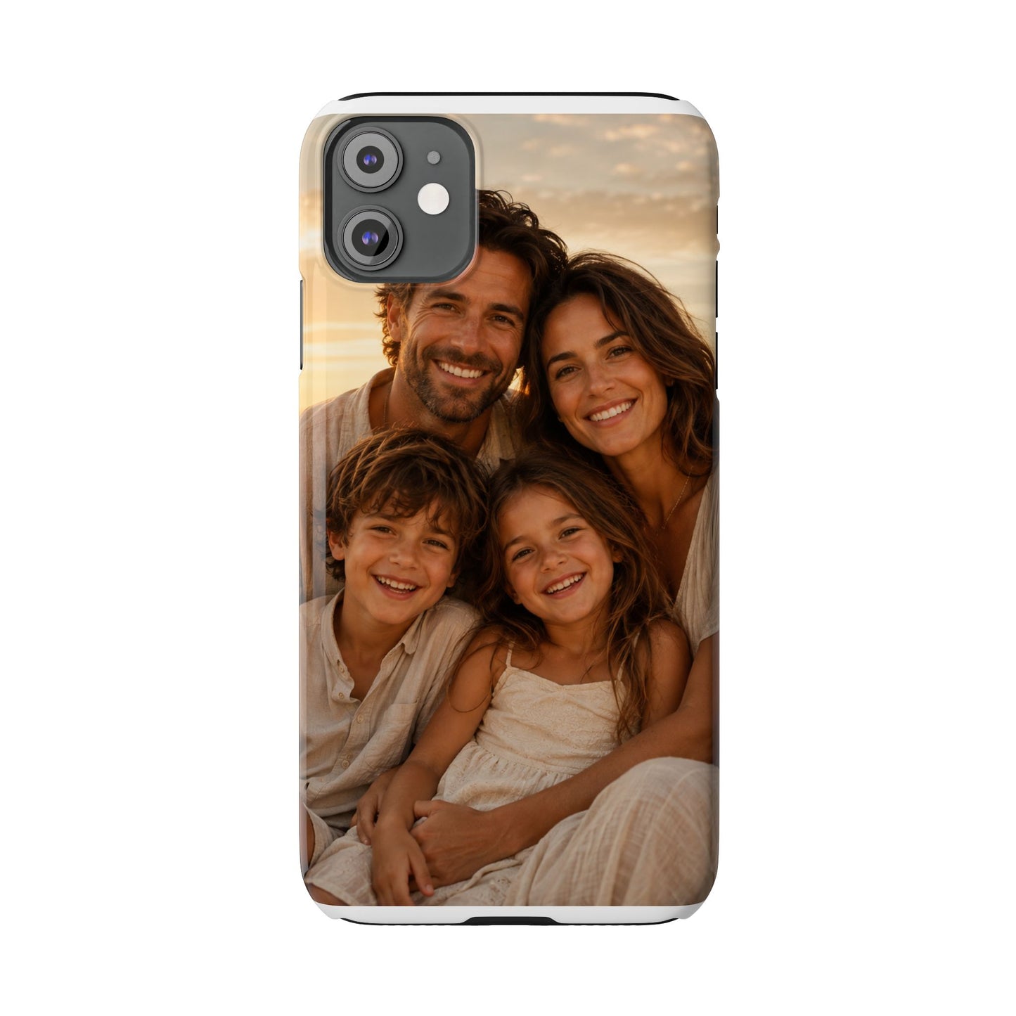 Personalized Photo Slim Phone Case – Custom Family Portrait Cover