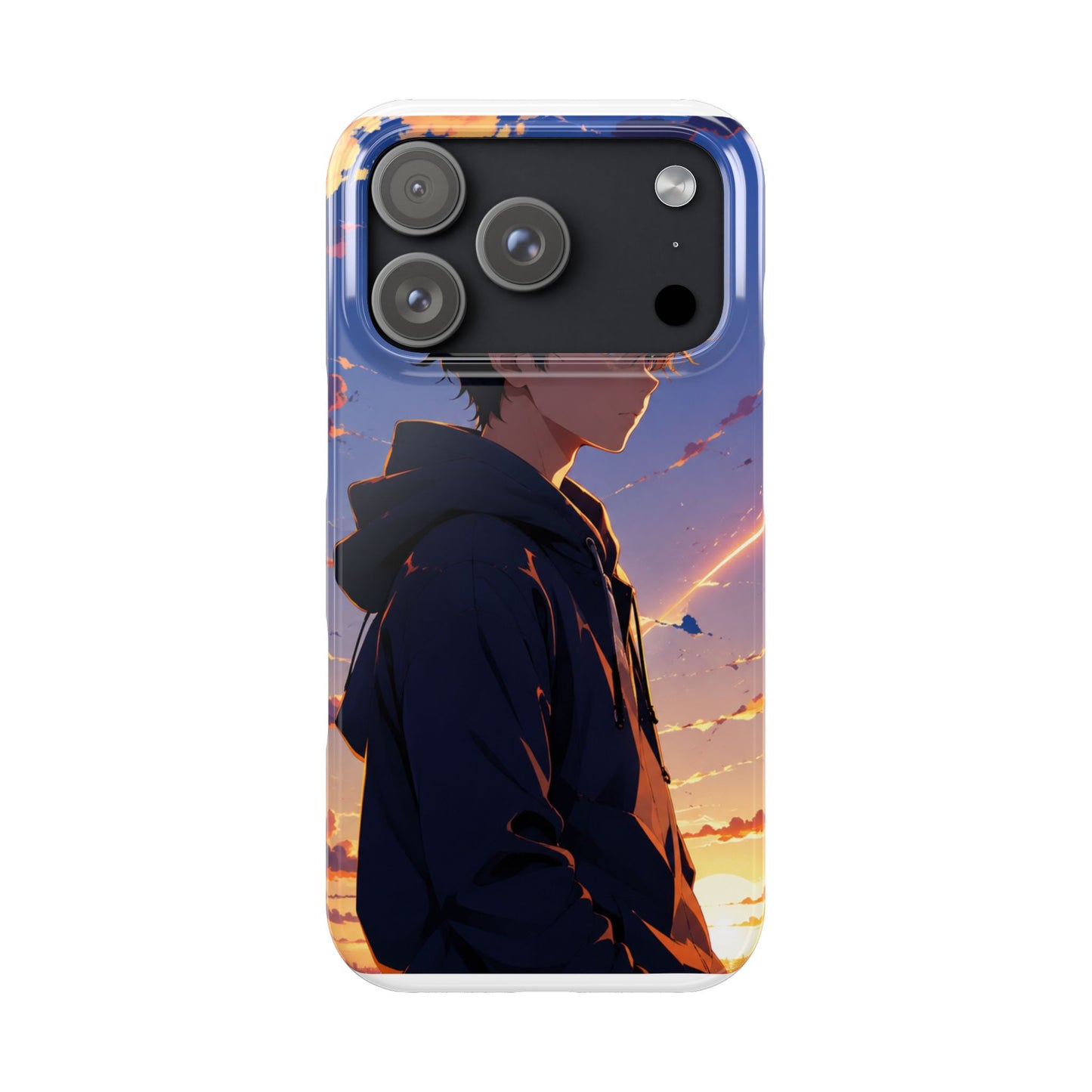 Slim Phone Case — Anime Sunset Boy Illustration