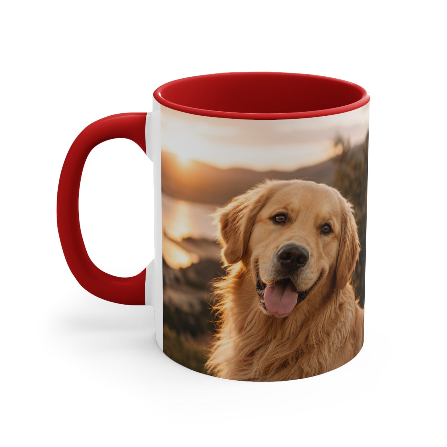 Golden Retriever Photo Accent Mug – Personalized Dog Lover Coffee Cup