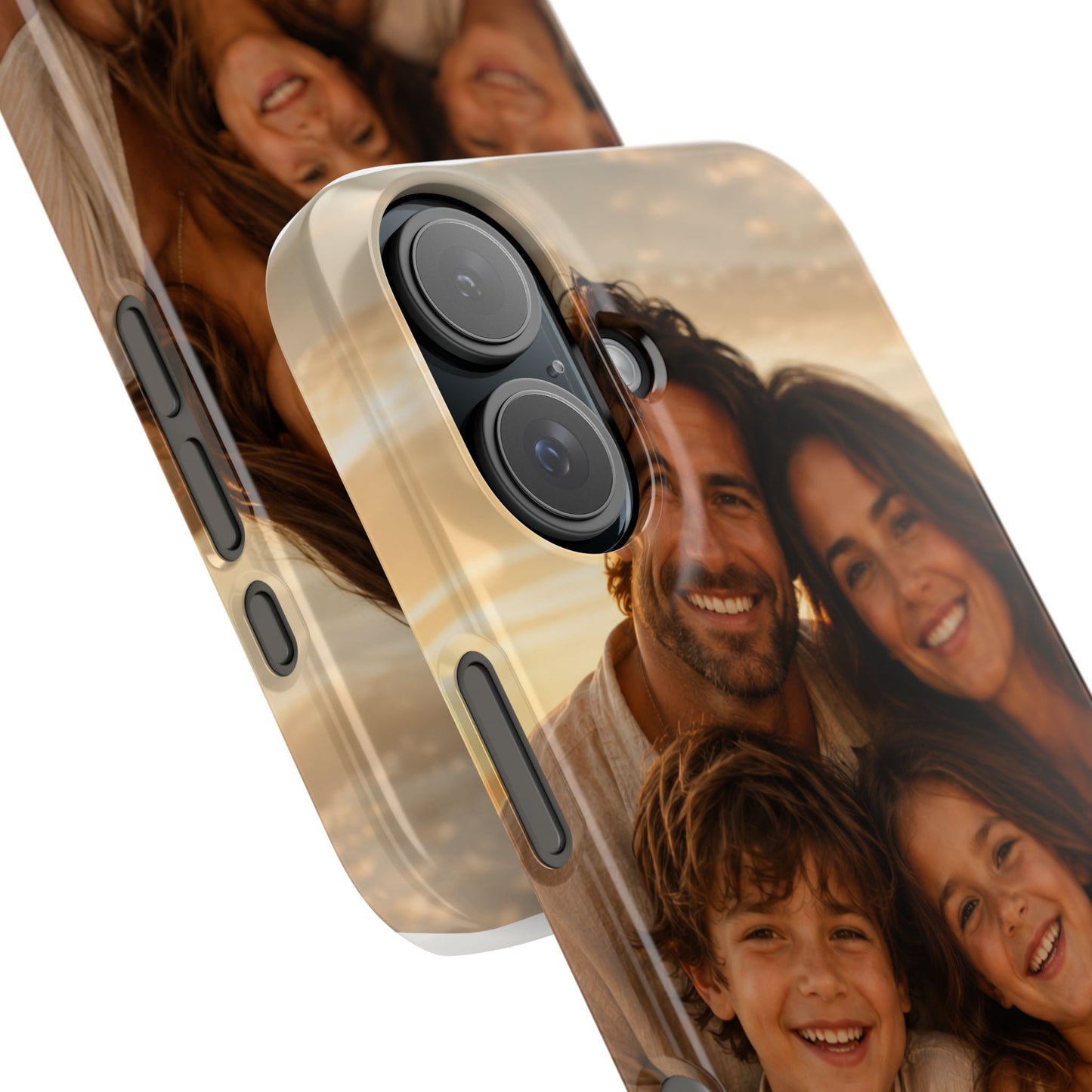 Personalized Photo Slim Phone Case – Custom Family Portrait Cover