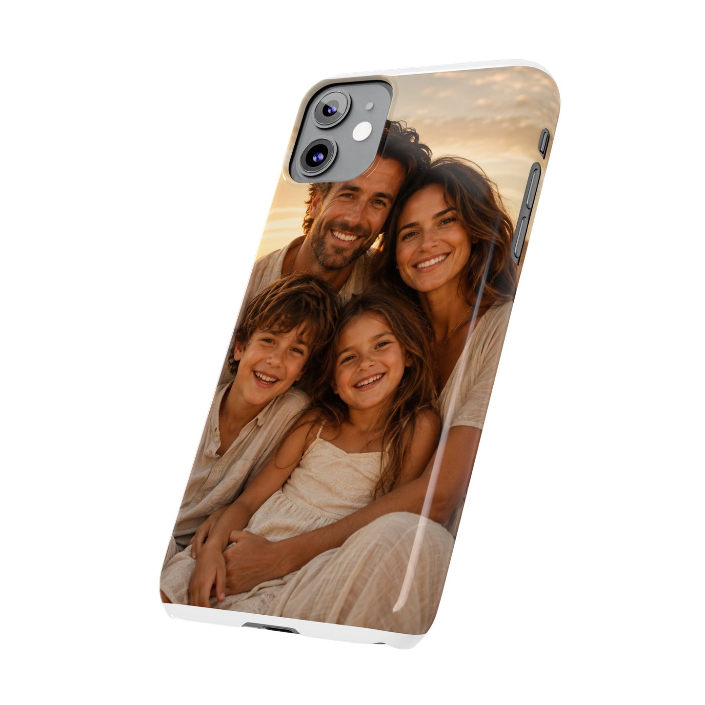 Personalized Photo Slim Phone Case – Custom Family Portrait Cover