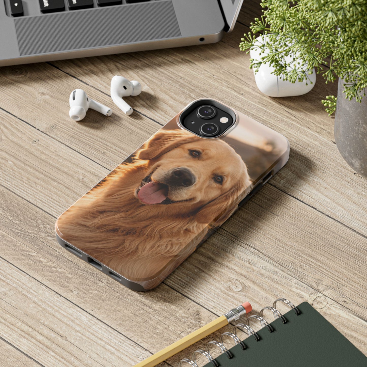 Golden Retriever Tough Phone Case — Durable Dog Photo Protective Cover
