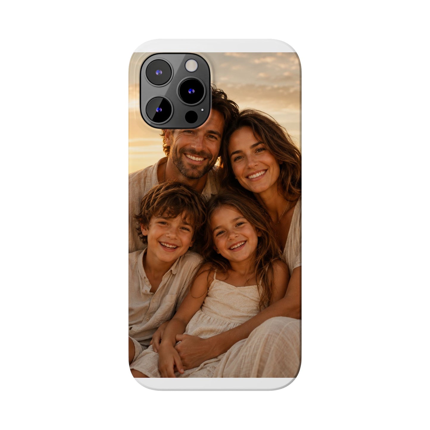 Personalized Photo Slim Phone Case – Custom Family Portrait Cover