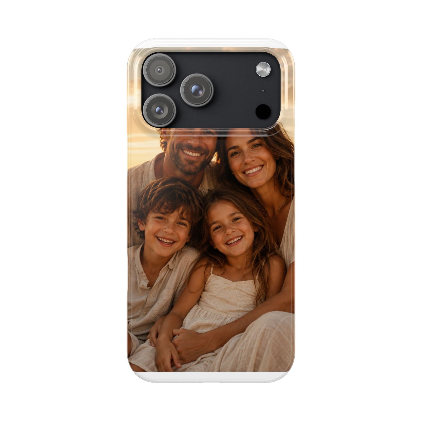 Personalized Photo Slim Phone Case – Custom Family Portrait Cover