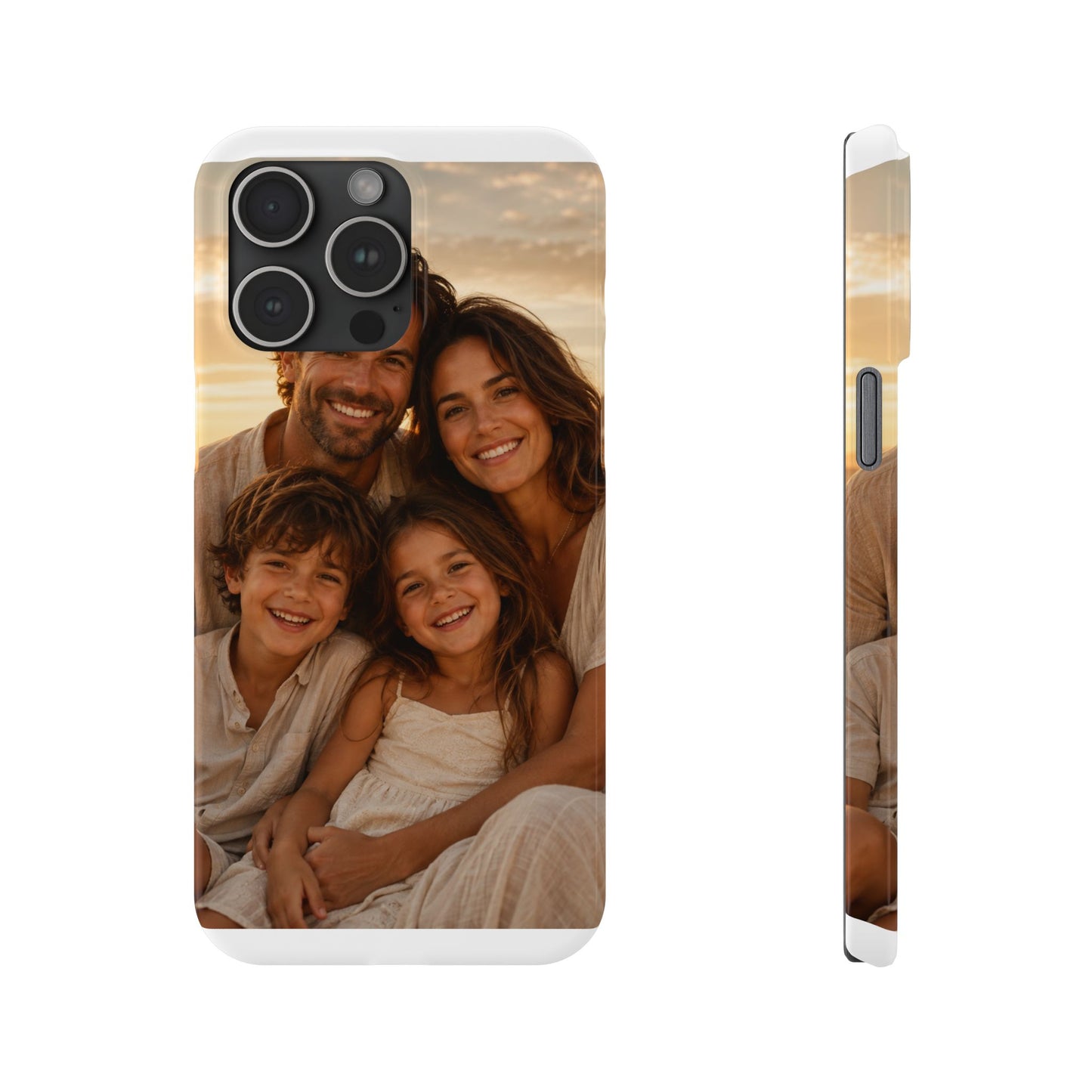 Personalized Photo Slim Phone Case – Custom Family Portrait Cover