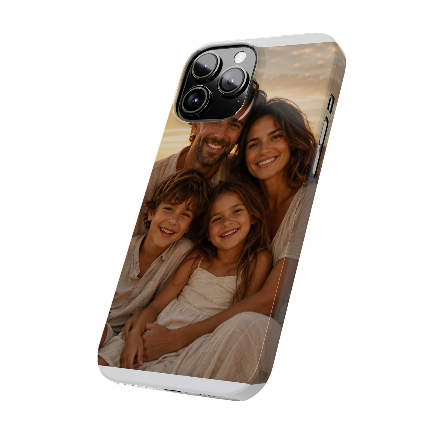 Personalized Photo Slim Phone Case – Custom Family Portrait Cover