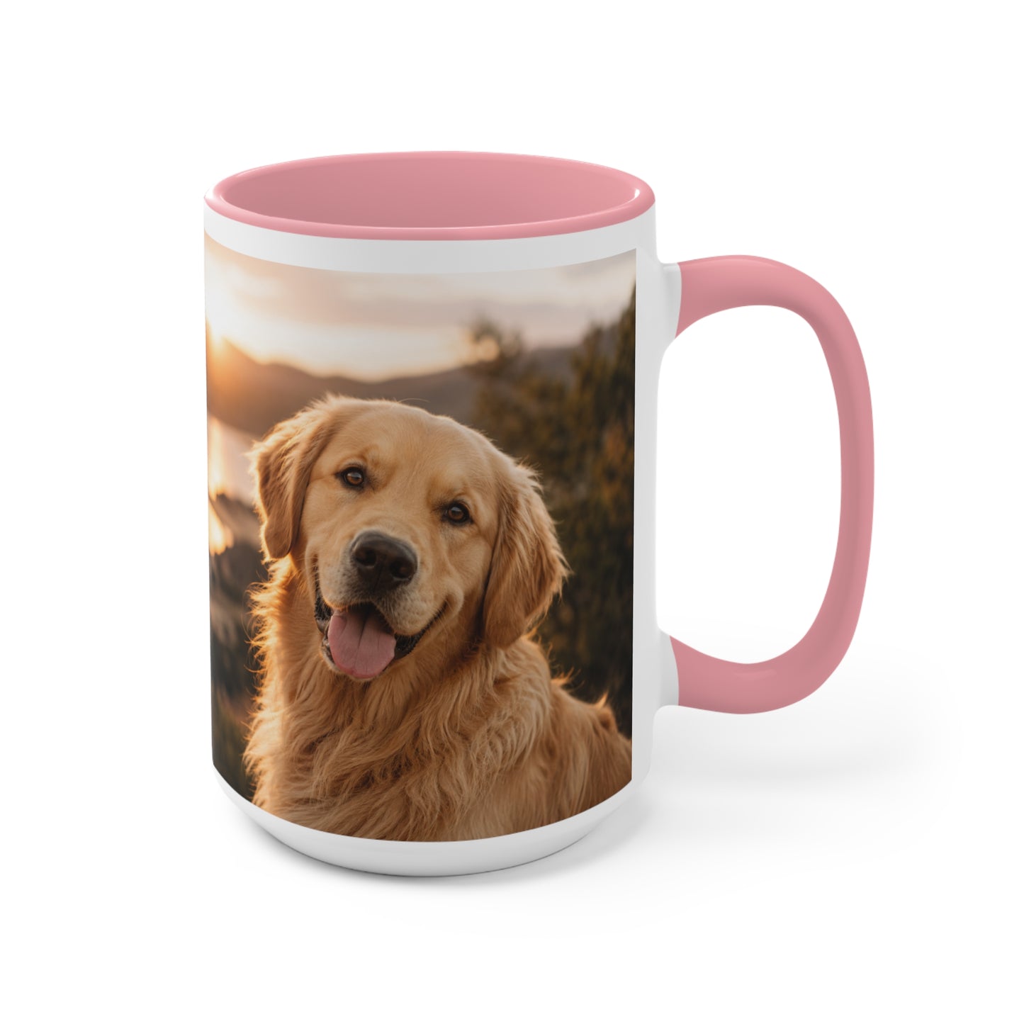 Golden Retriever Photo Accent Mug – Personalized Dog Lover Coffee Cup