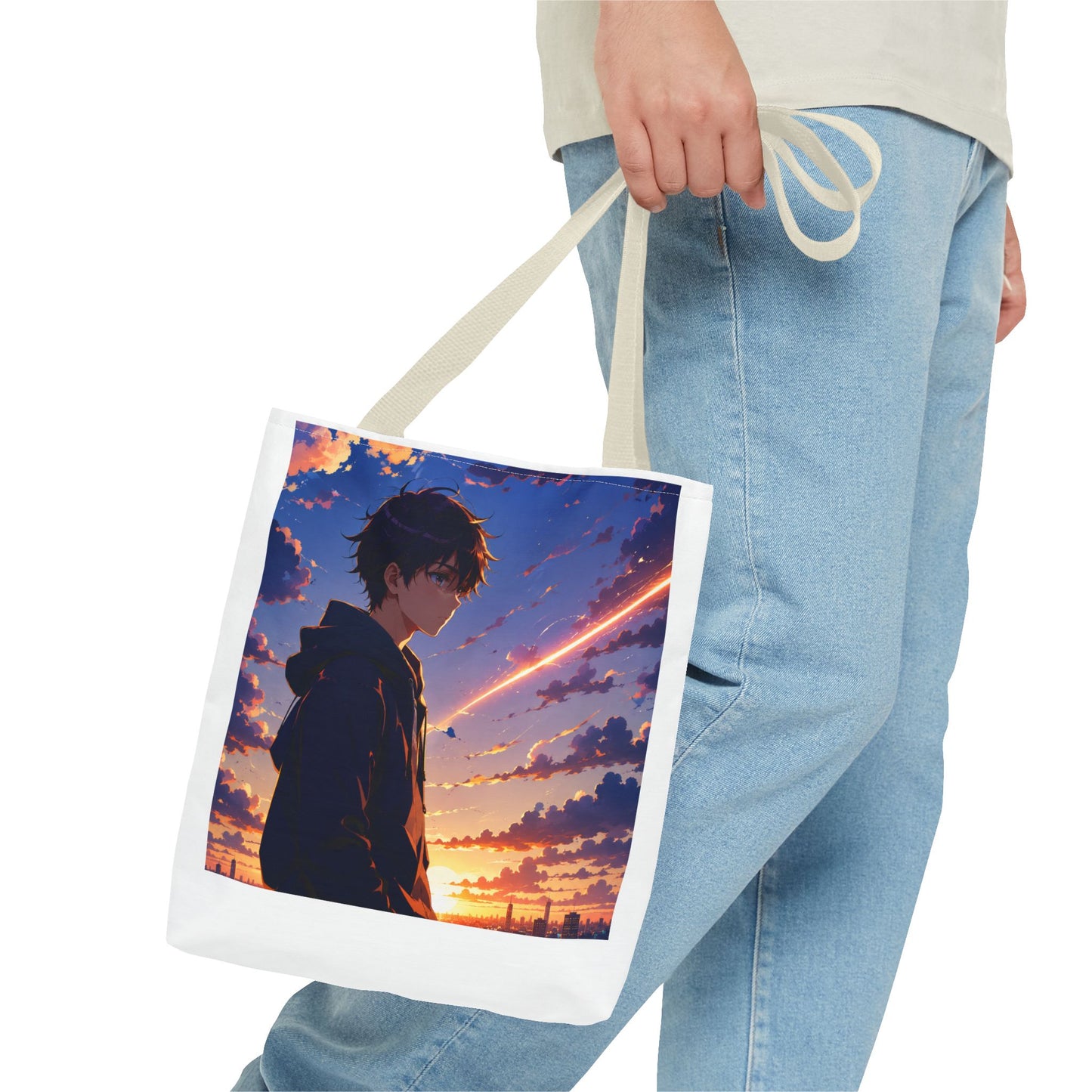 Anime Sunset Silhouette Tote
