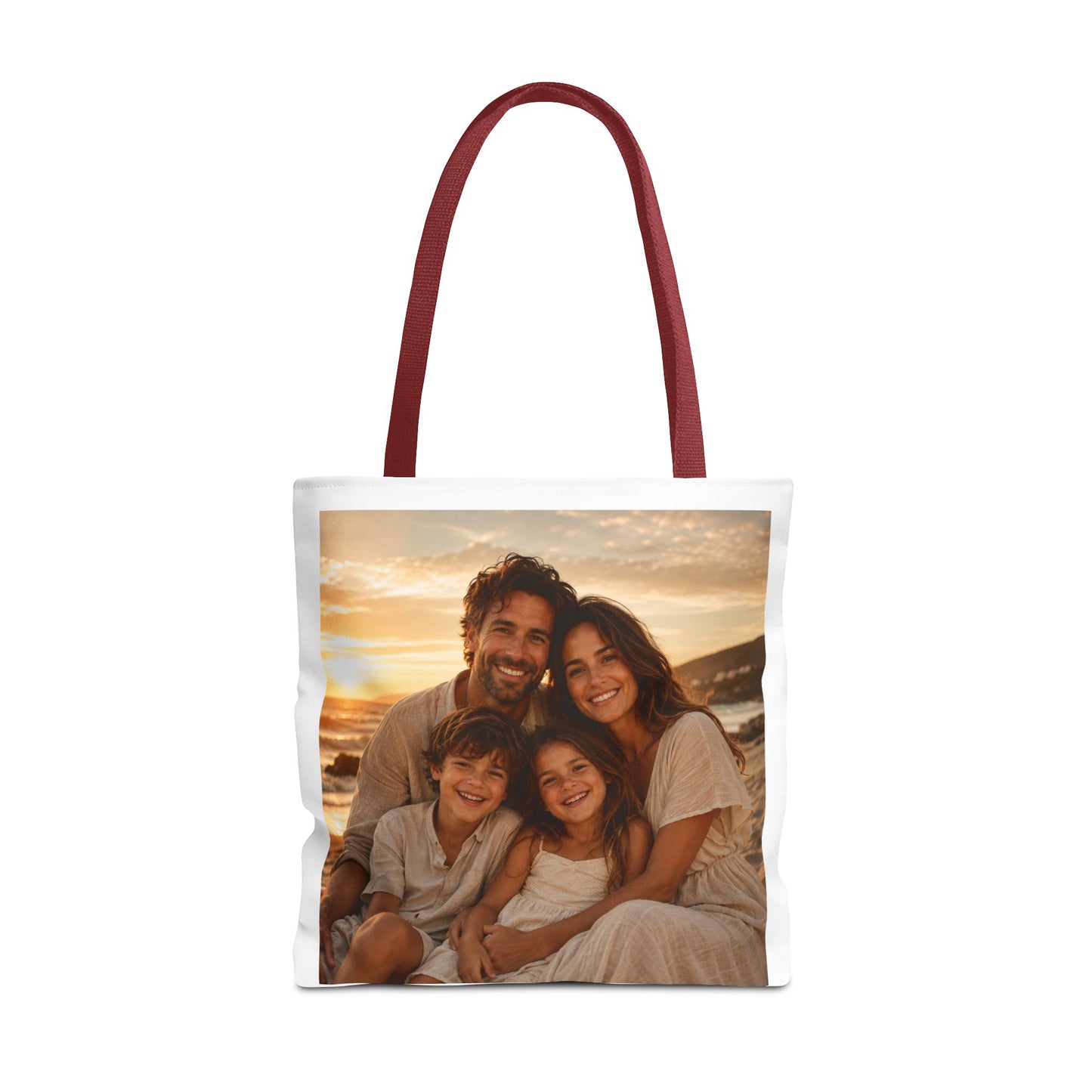 Photo Tote Bag — Custom Family Sunset Portrait Tote