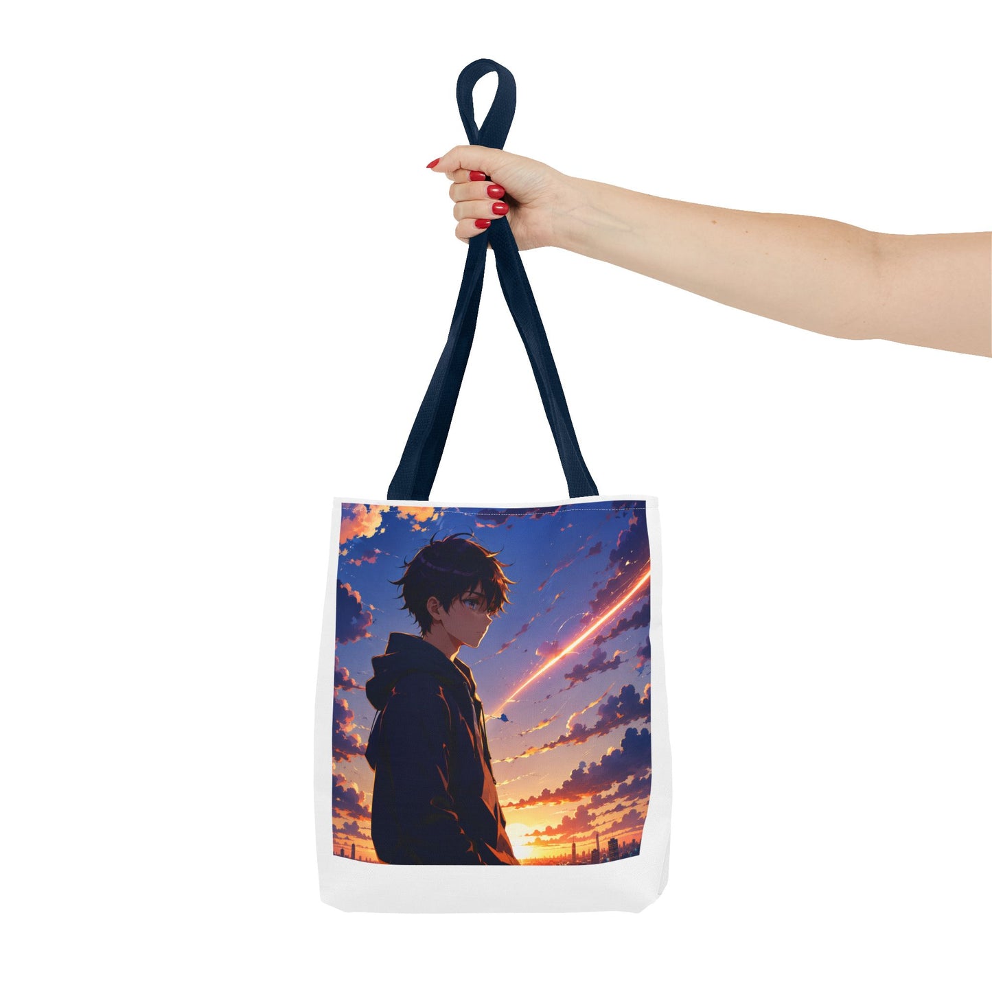 Anime Sunset Silhouette Tote