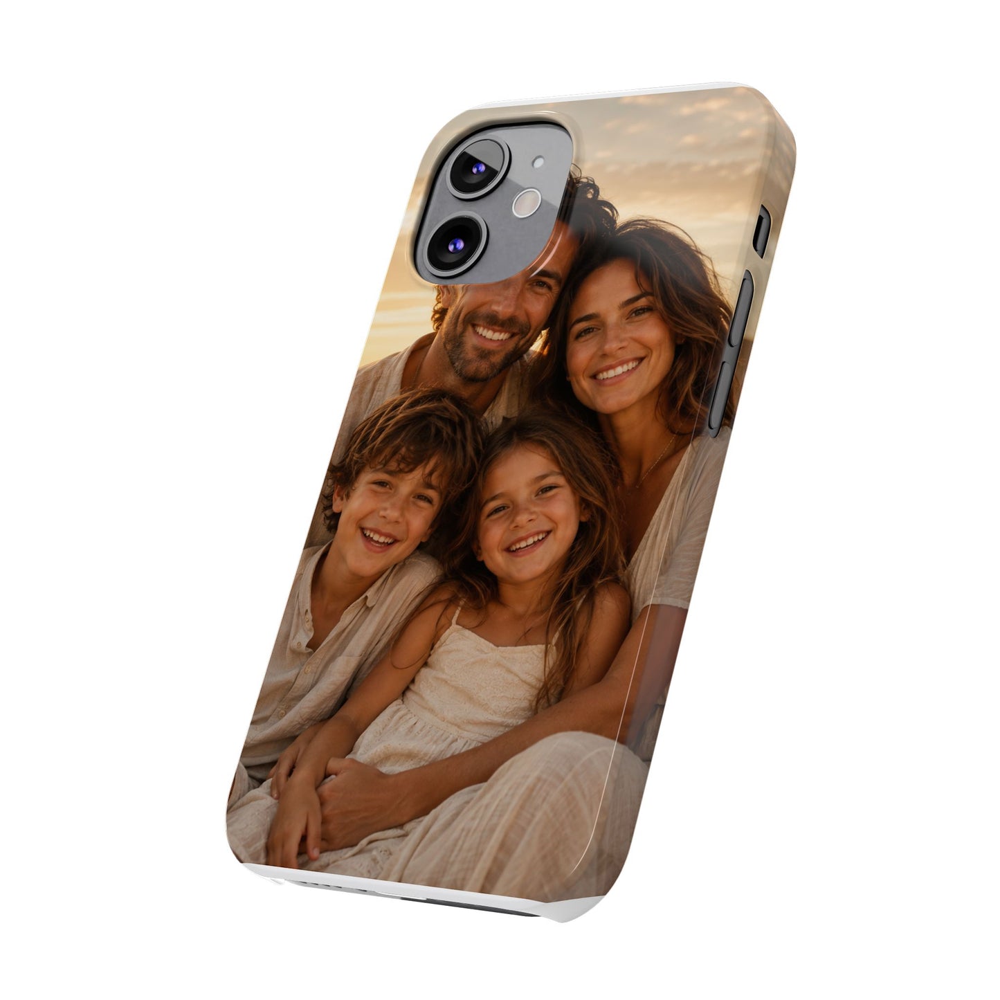 Personalized Photo Slim Phone Case – Custom Family Portrait Cover