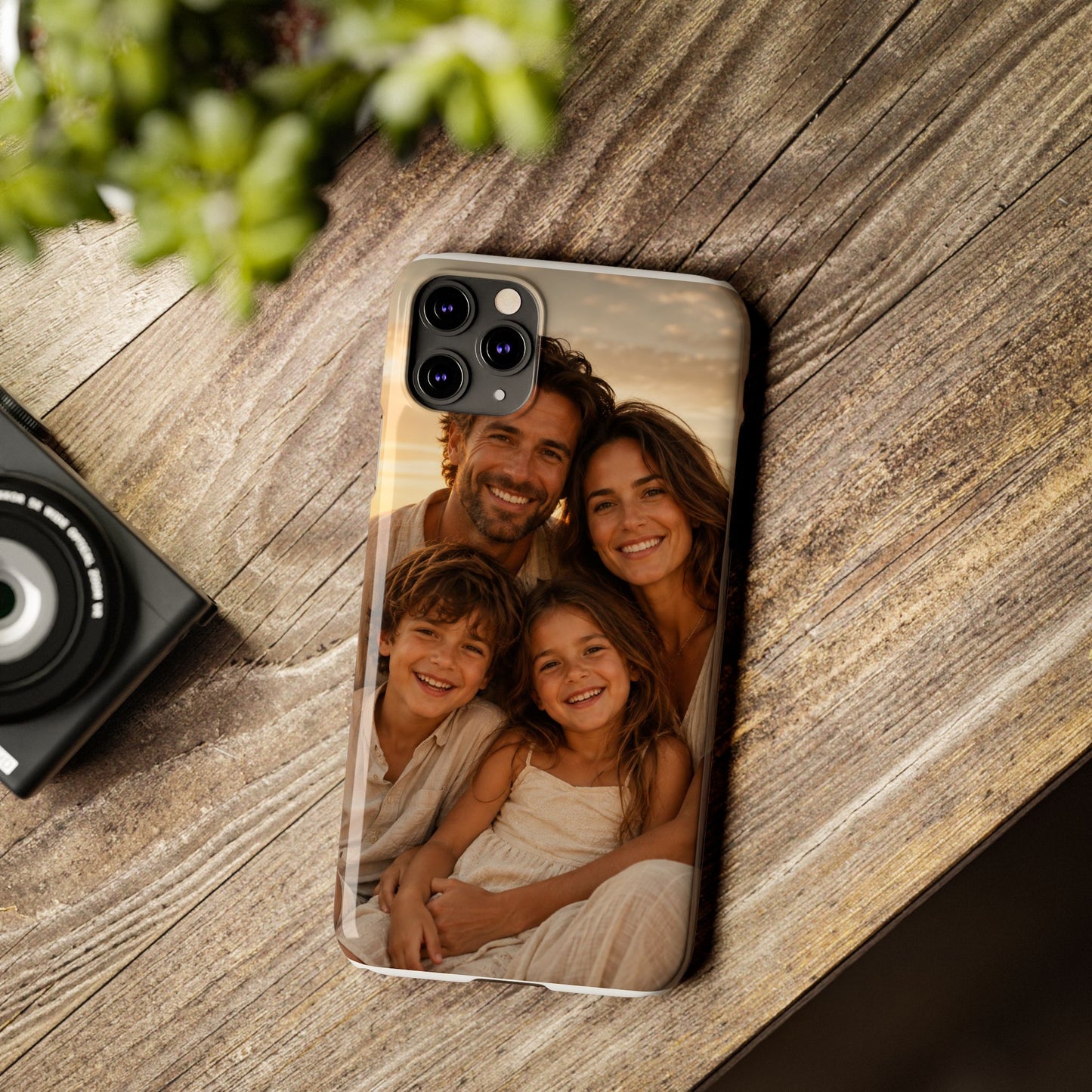 Personalized Photo Slim Phone Case – Custom Family Portrait Cover