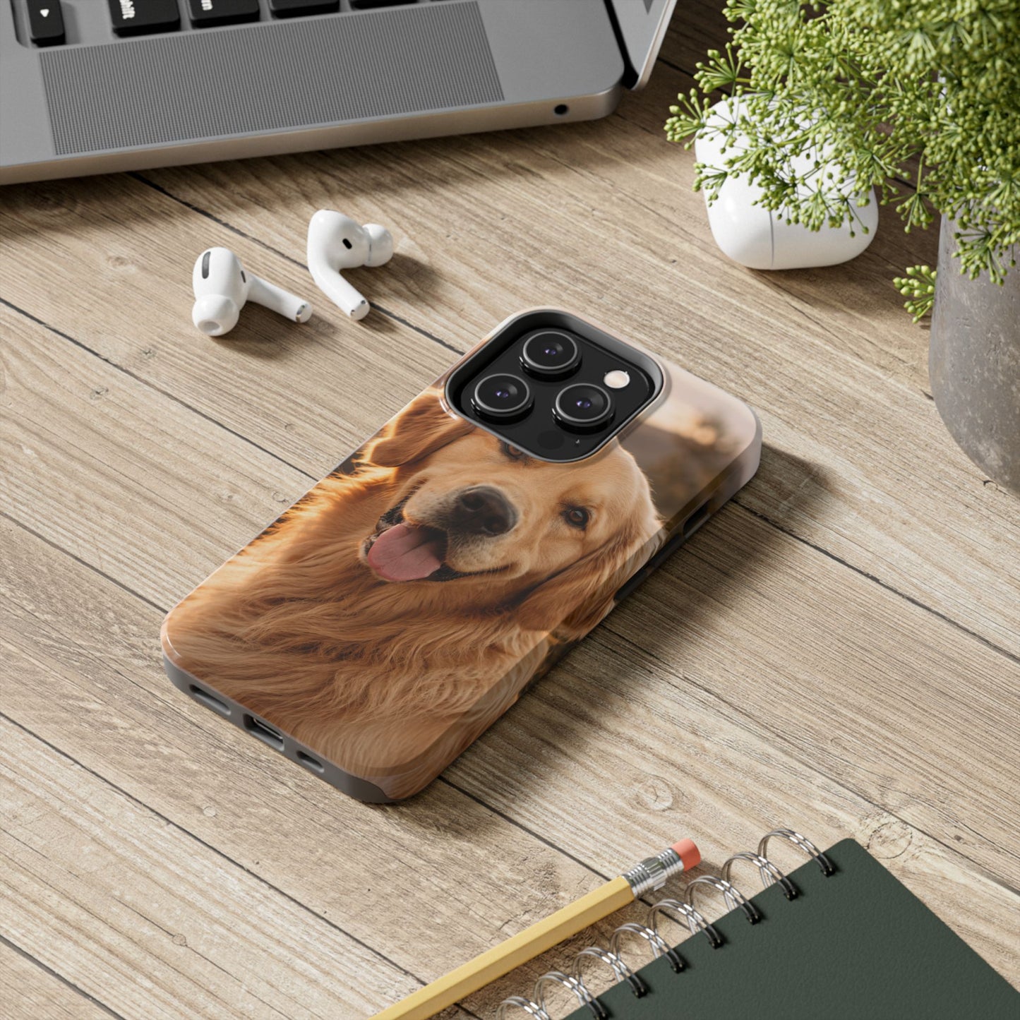 Golden Retriever Tough Phone Case — Durable Dog Photo Protective Cover
