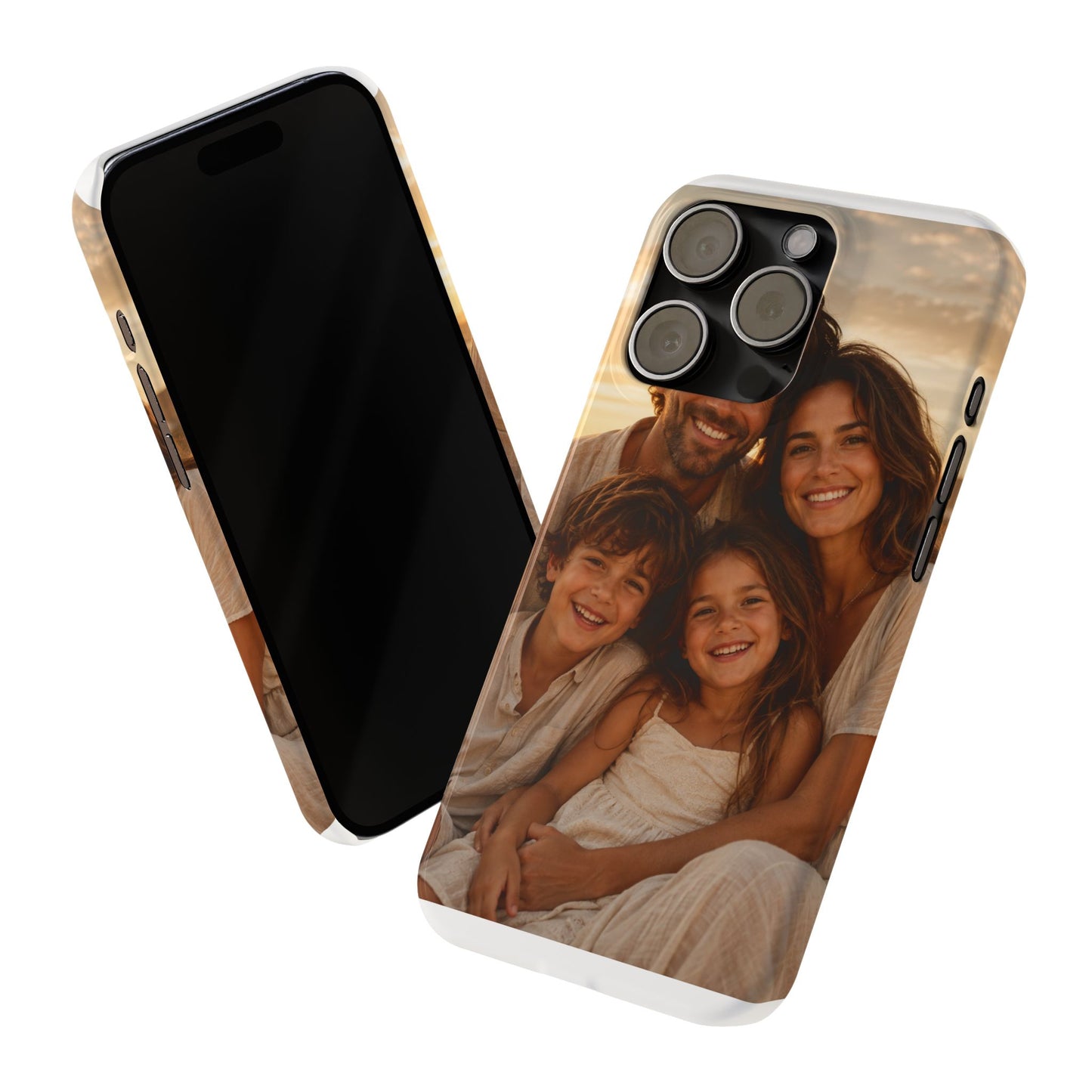 Personalized Photo Slim Phone Case – Custom Family Portrait Cover