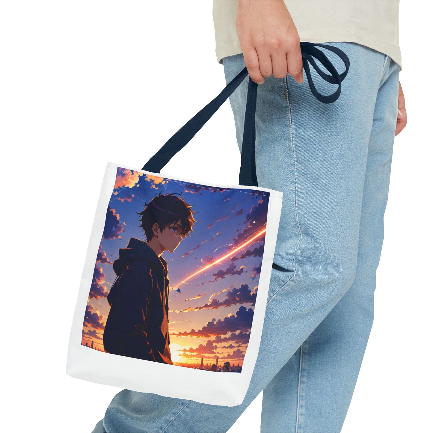 Anime Sunset Silhouette Tote