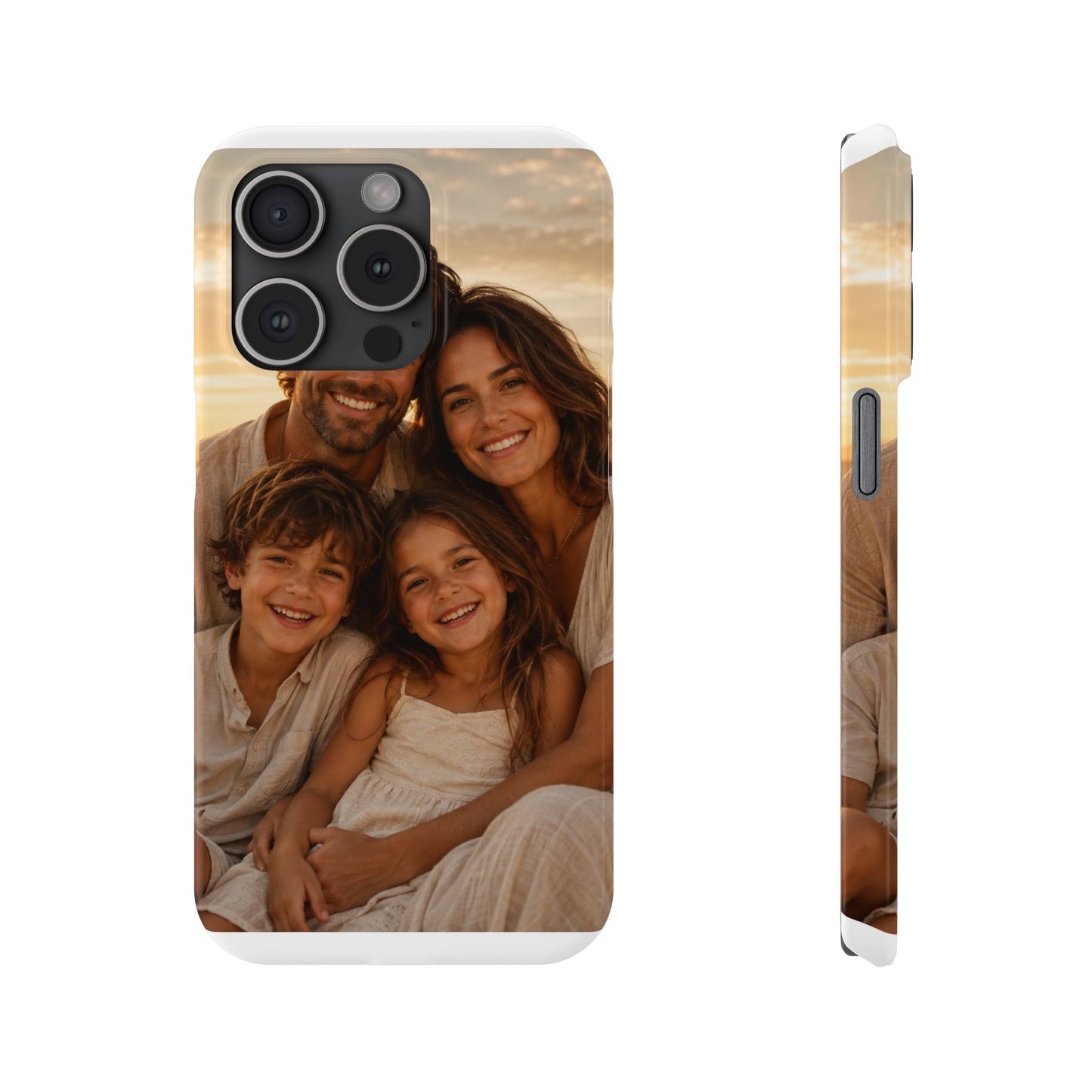 Personalized Photo Slim Phone Case – Custom Family Portrait Cover