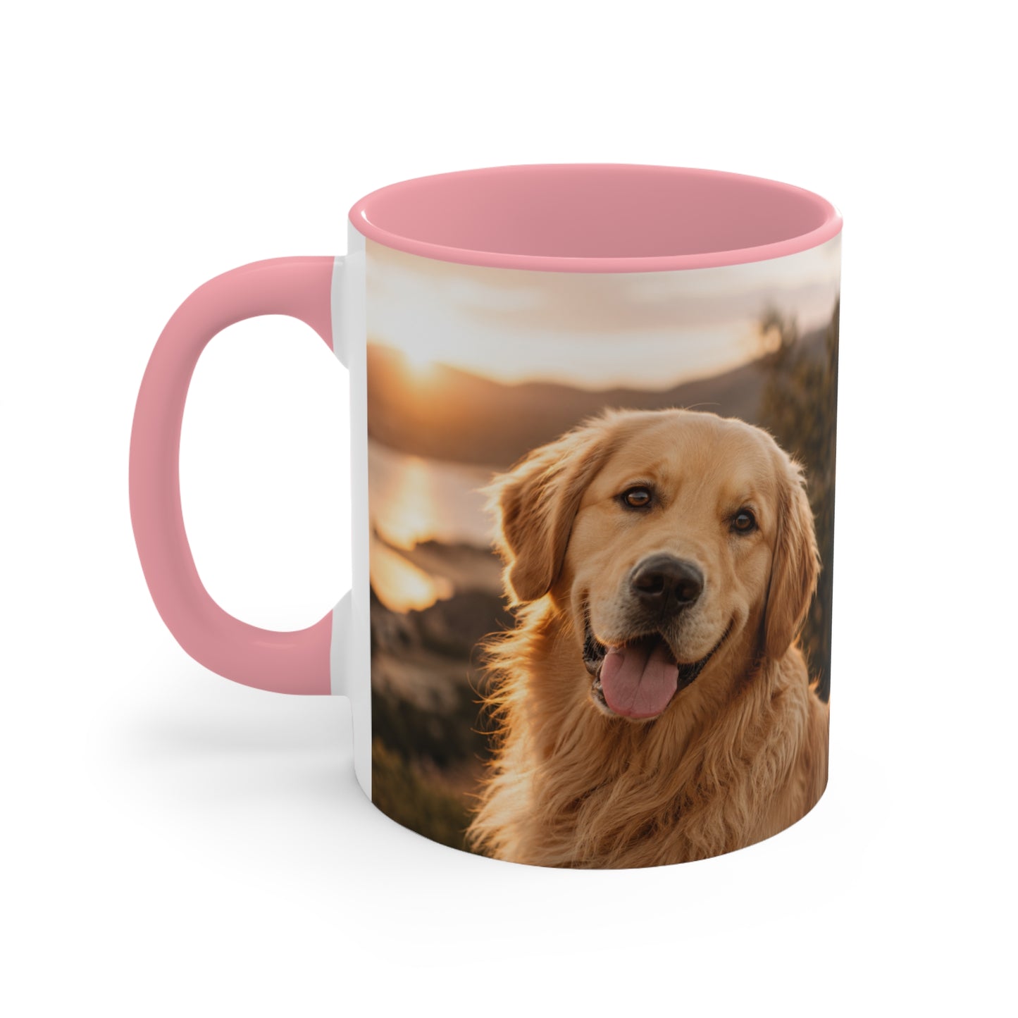 Golden Retriever Photo Accent Mug – Personalized Dog Lover Coffee Cup