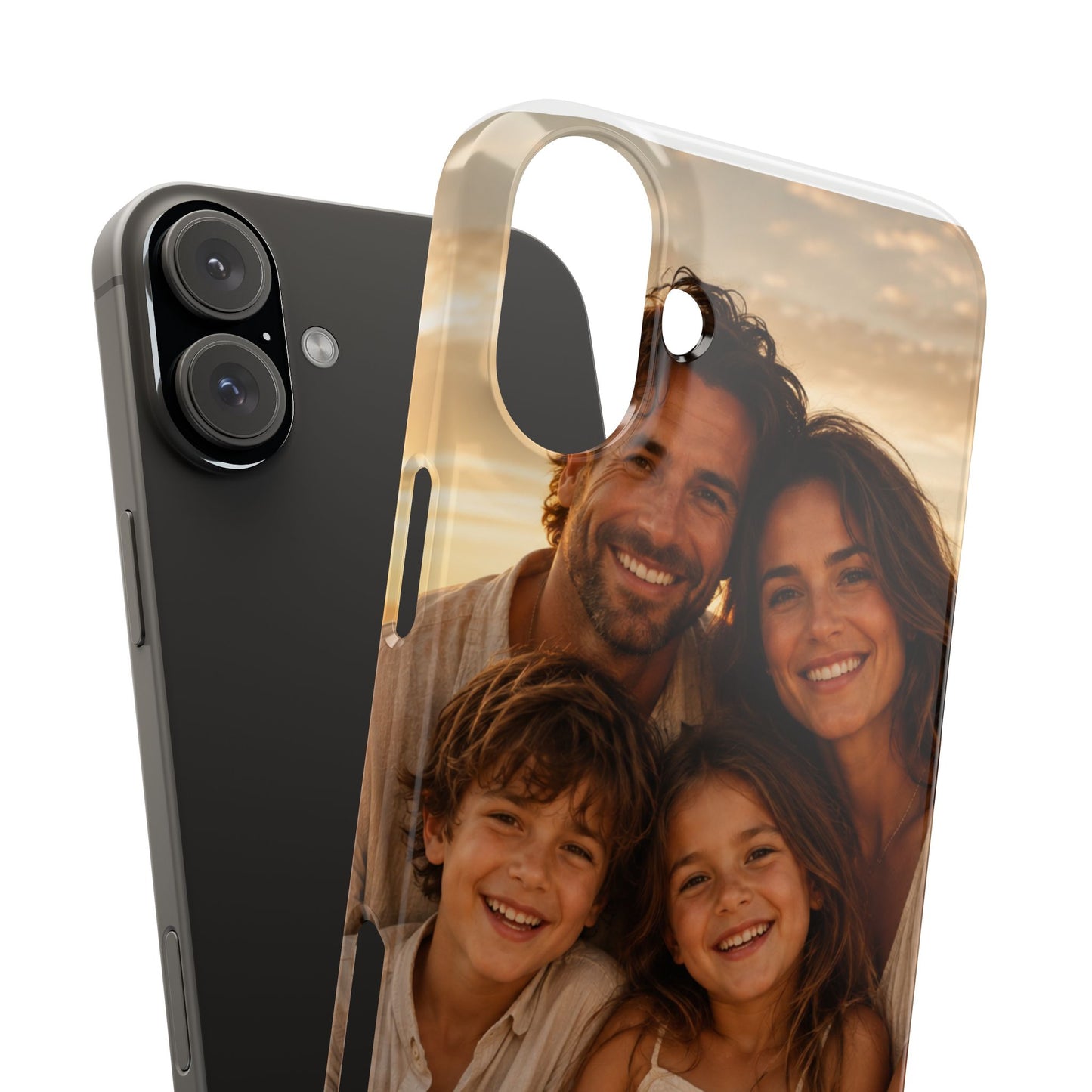 Personalized Photo Slim Phone Case – Custom Family Portrait Cover