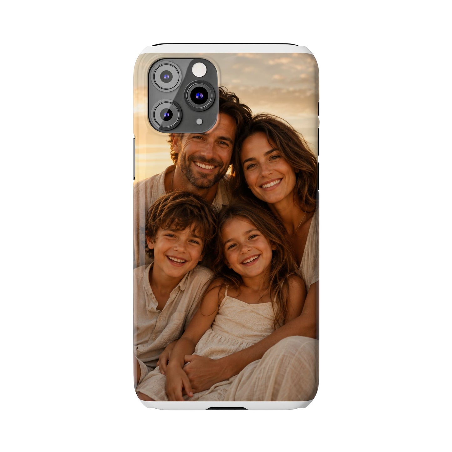 Personalized Photo Slim Phone Case – Custom Family Portrait Cover