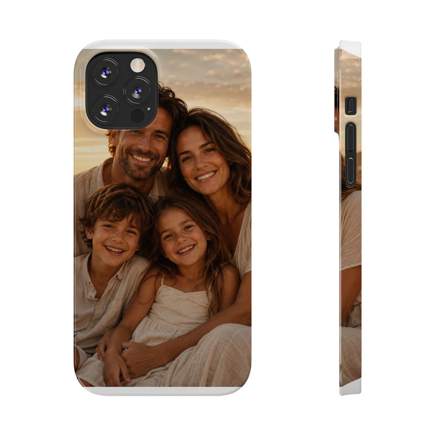 Personalized Photo Slim Phone Case – Custom Family Portrait Cover