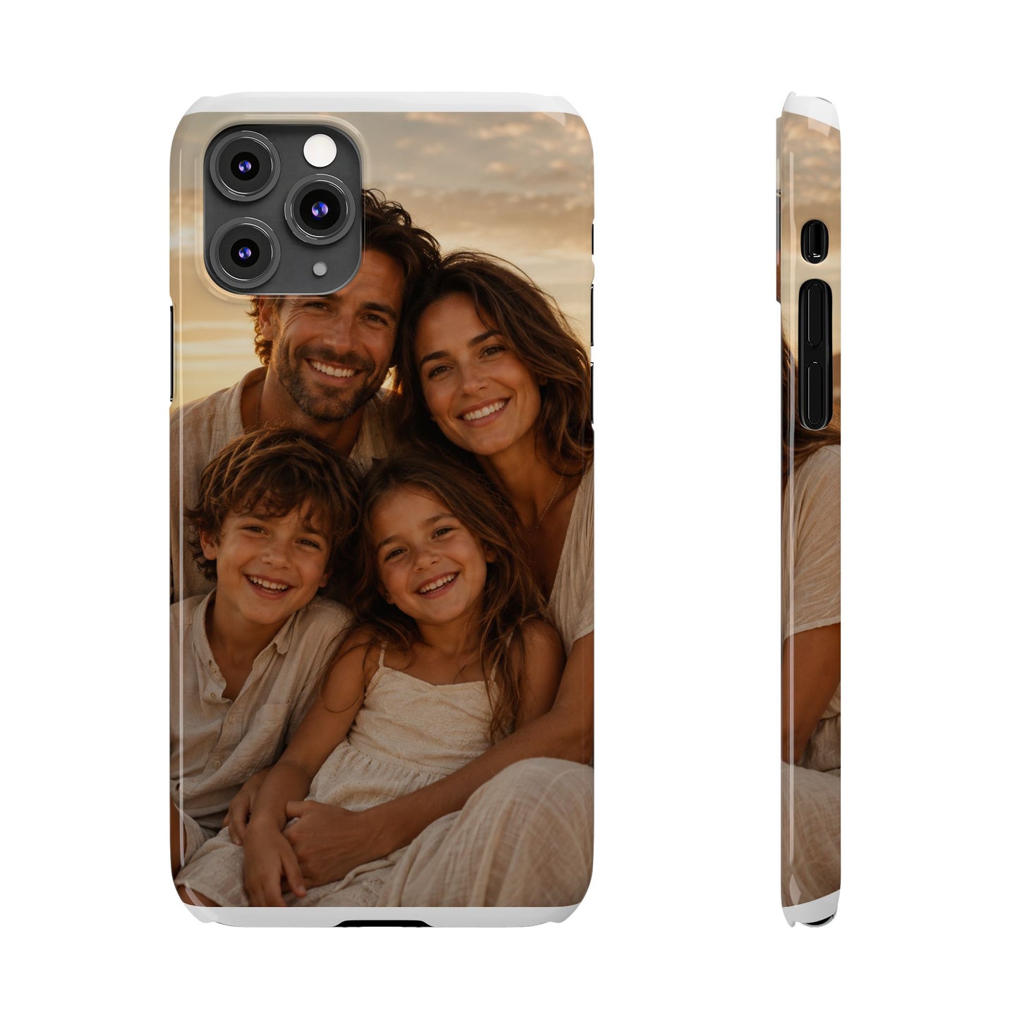 Personalized Photo Slim Phone Case – Custom Family Portrait Cover