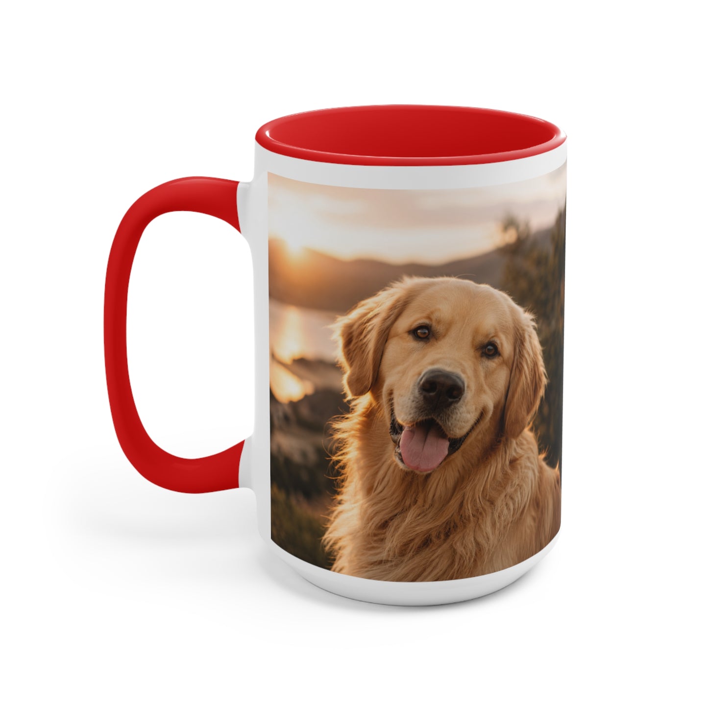 Golden Retriever Photo Accent Mug – Personalized Dog Lover Coffee Cup