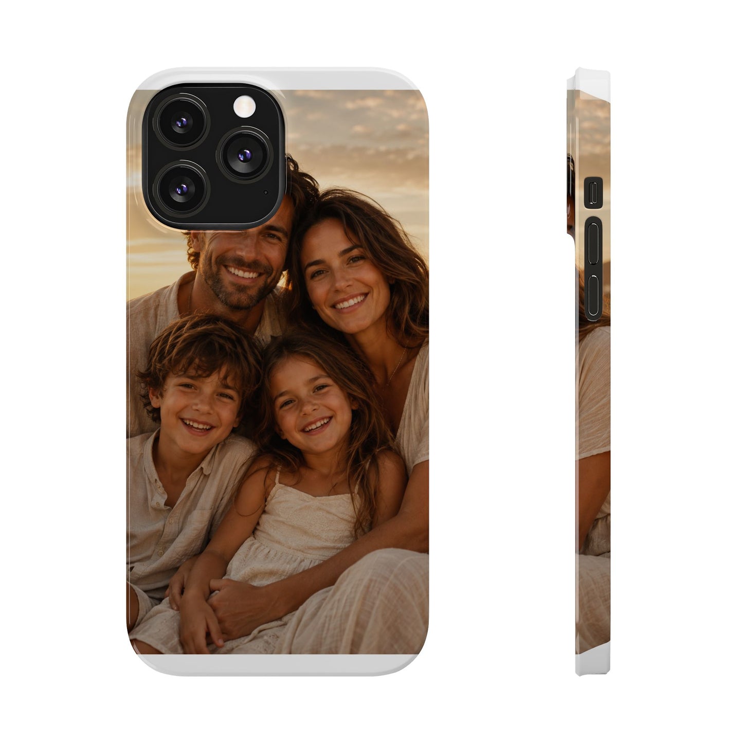 Personalized Photo Slim Phone Case – Custom Family Portrait Cover