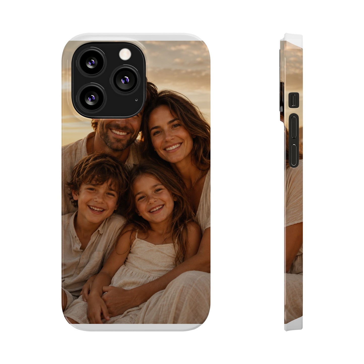 Personalized Photo Slim Phone Case – Custom Family Portrait Cover