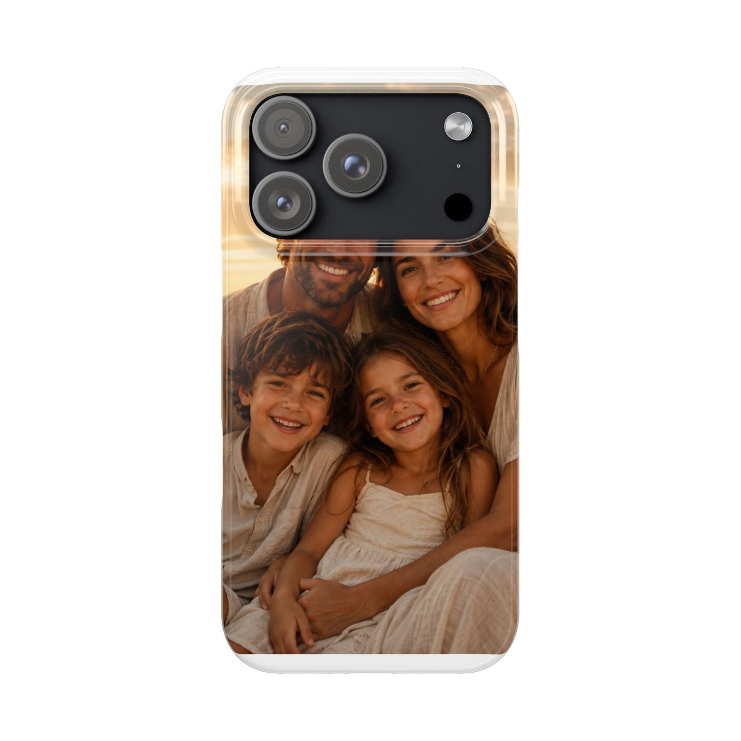 Personalized Photo Slim Phone Case – Custom Family Portrait Cover