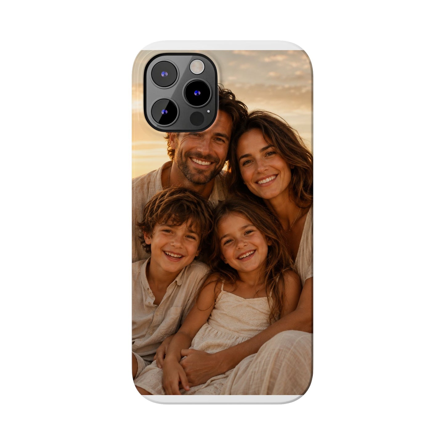 Personalized Photo Slim Phone Case – Custom Family Portrait Cover
