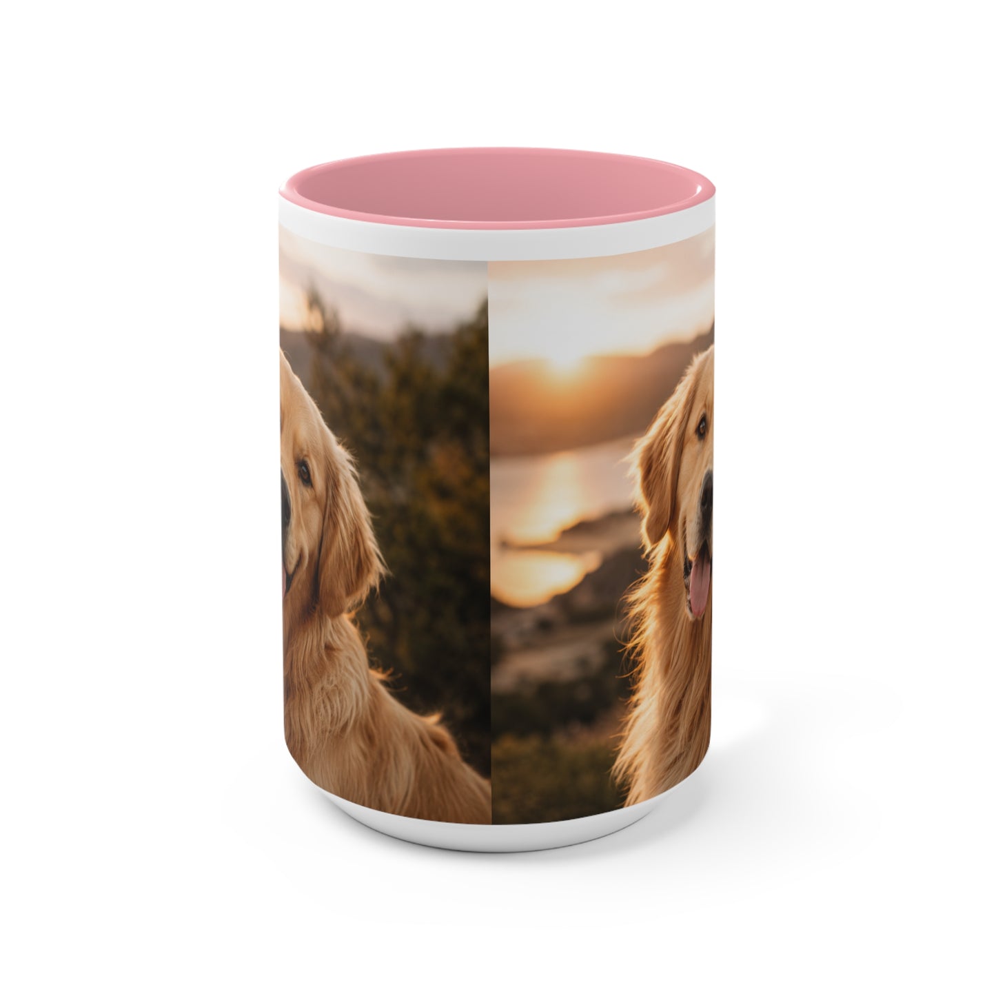 Golden Retriever Photo Accent Mug – Personalized Dog Lover Coffee Cup