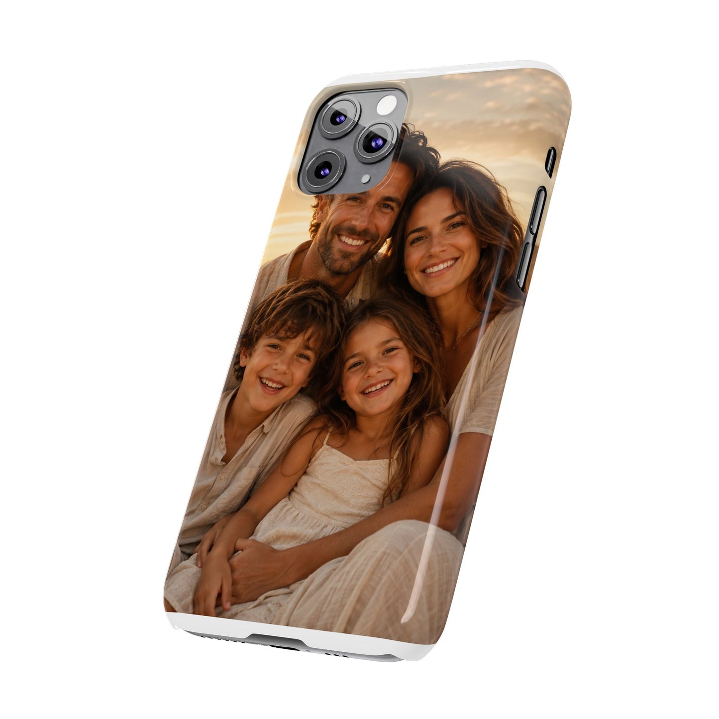 Personalized Photo Slim Phone Case – Custom Family Portrait Cover