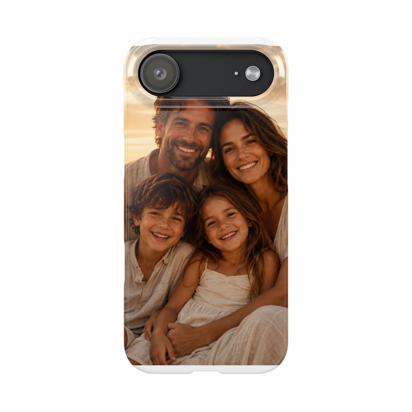 Personalized Photo Slim Phone Case – Custom Family Portrait Cover